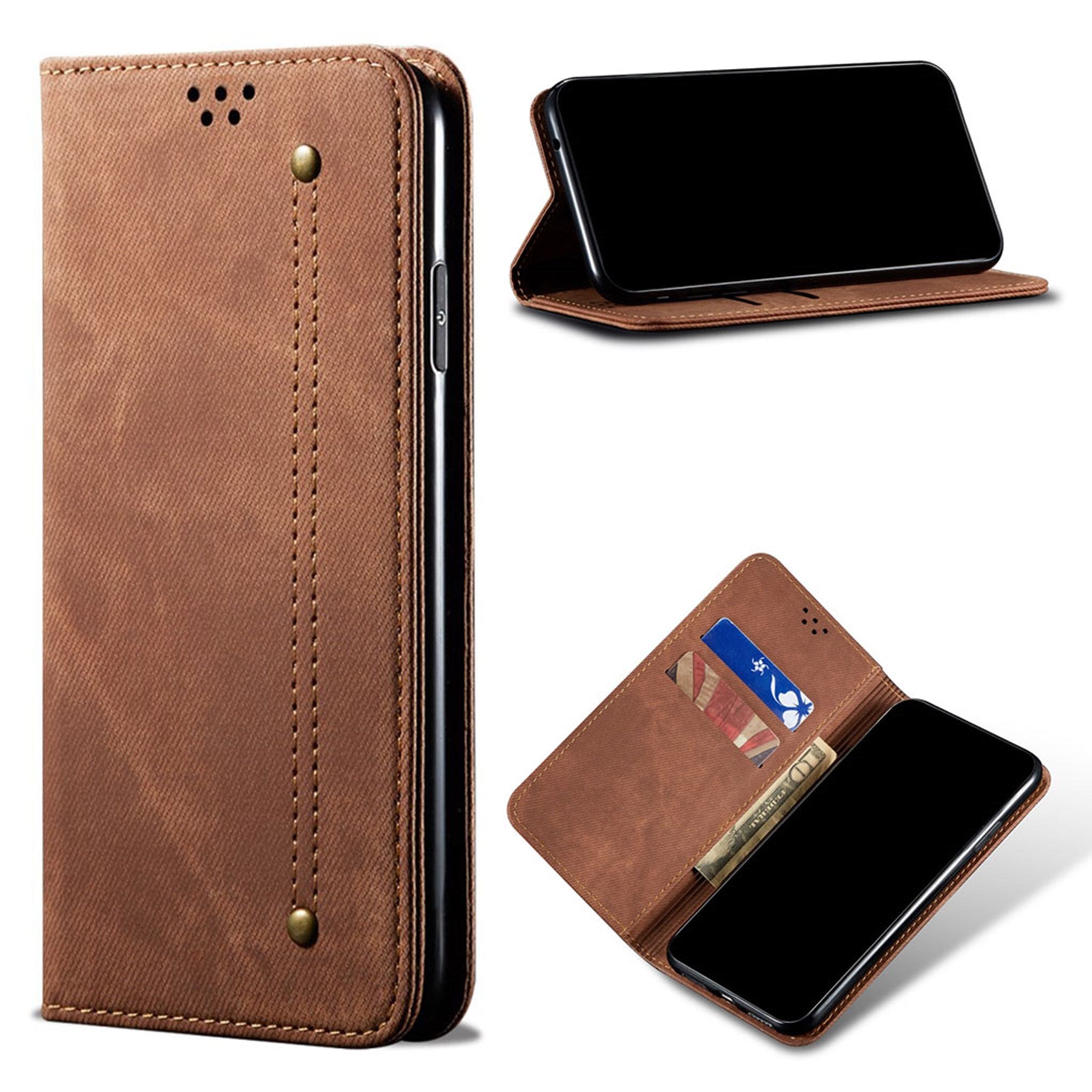 Jeans Samsung Galaxy A12 5G Flip case - Brown