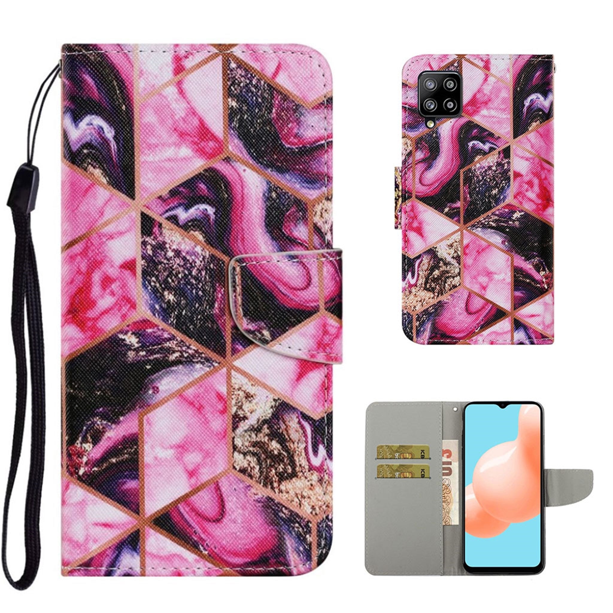 Wonderland Samsung Galaxy A12 5G flip case - Marbling