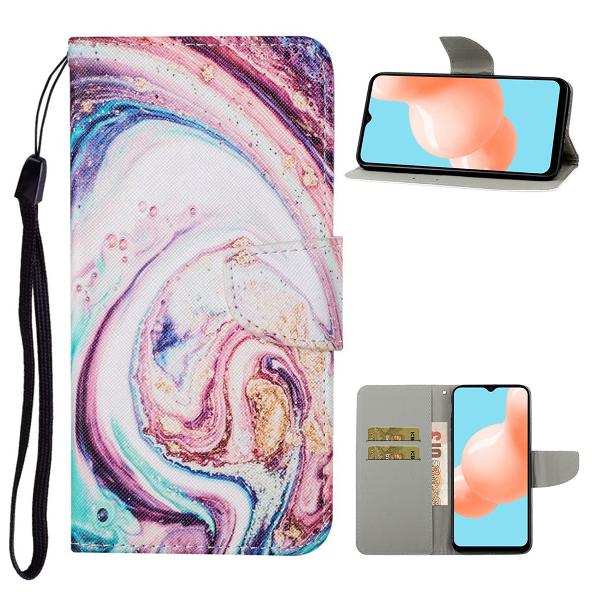 Wonderland Samsung Galaxy A12 5G flip case - Swirl Pattern