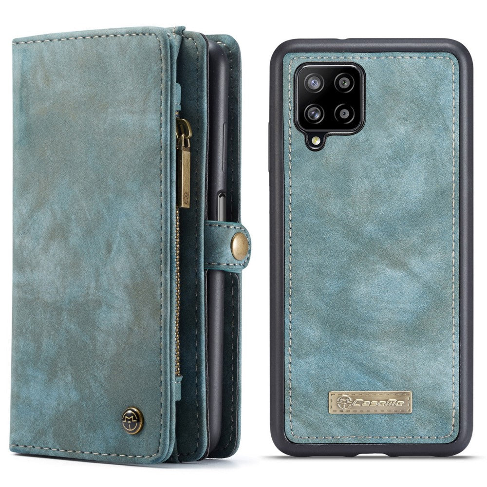 CaseMe Samsung Galaxy A12 5G Zipper Wallet - Blue