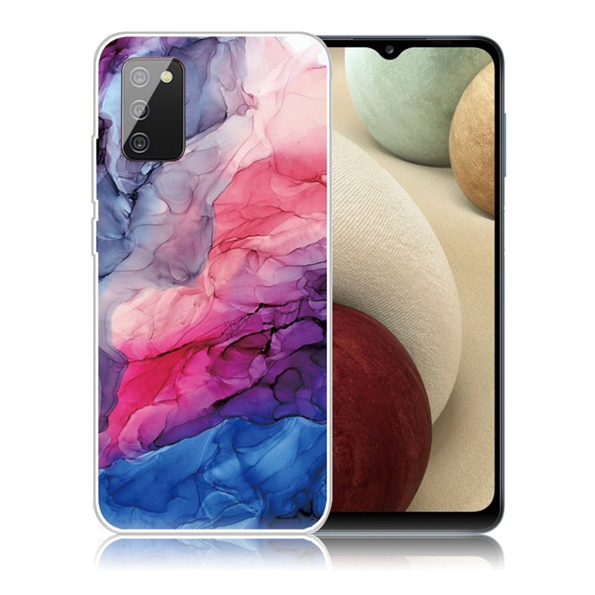 Marble Samsung Galaxy A02s case - Aqueous Vibrant Pattern