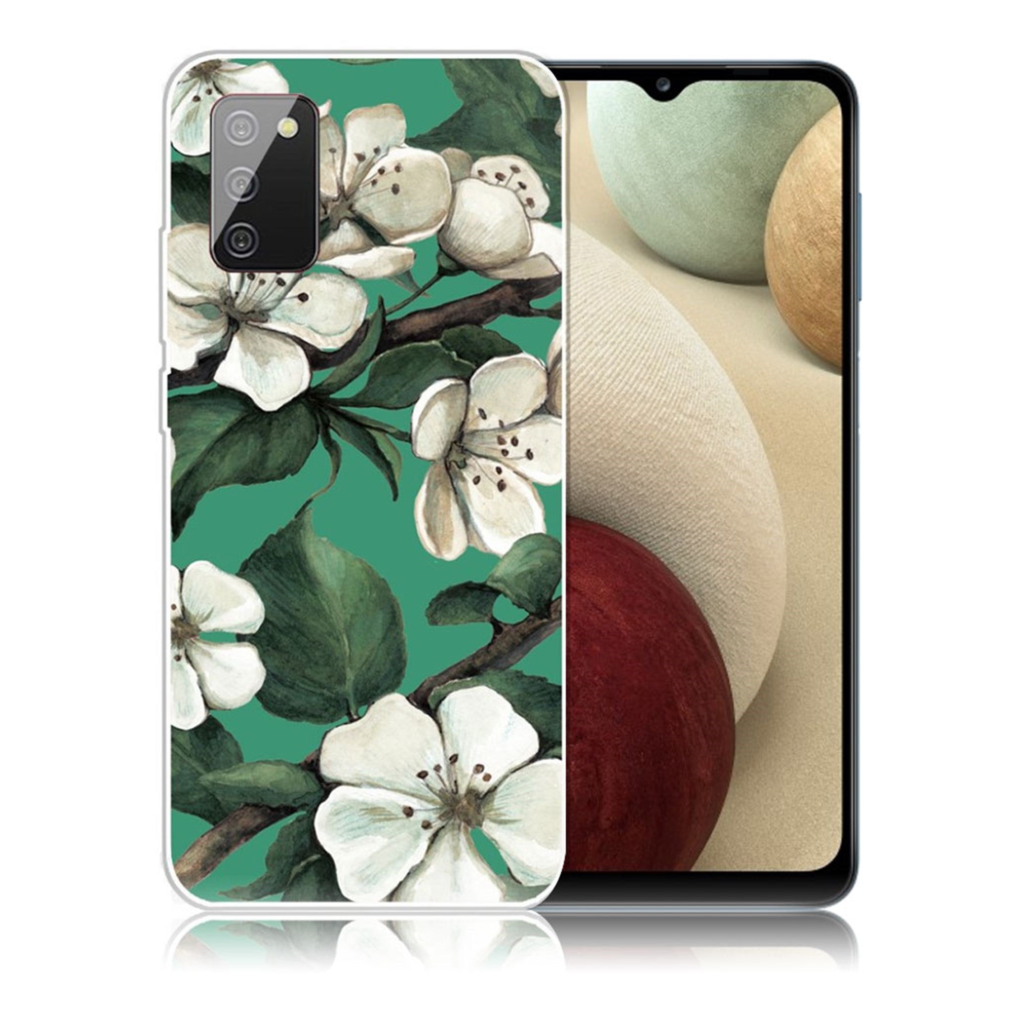 Deco Samsung Galaxy A02s case - White Flower