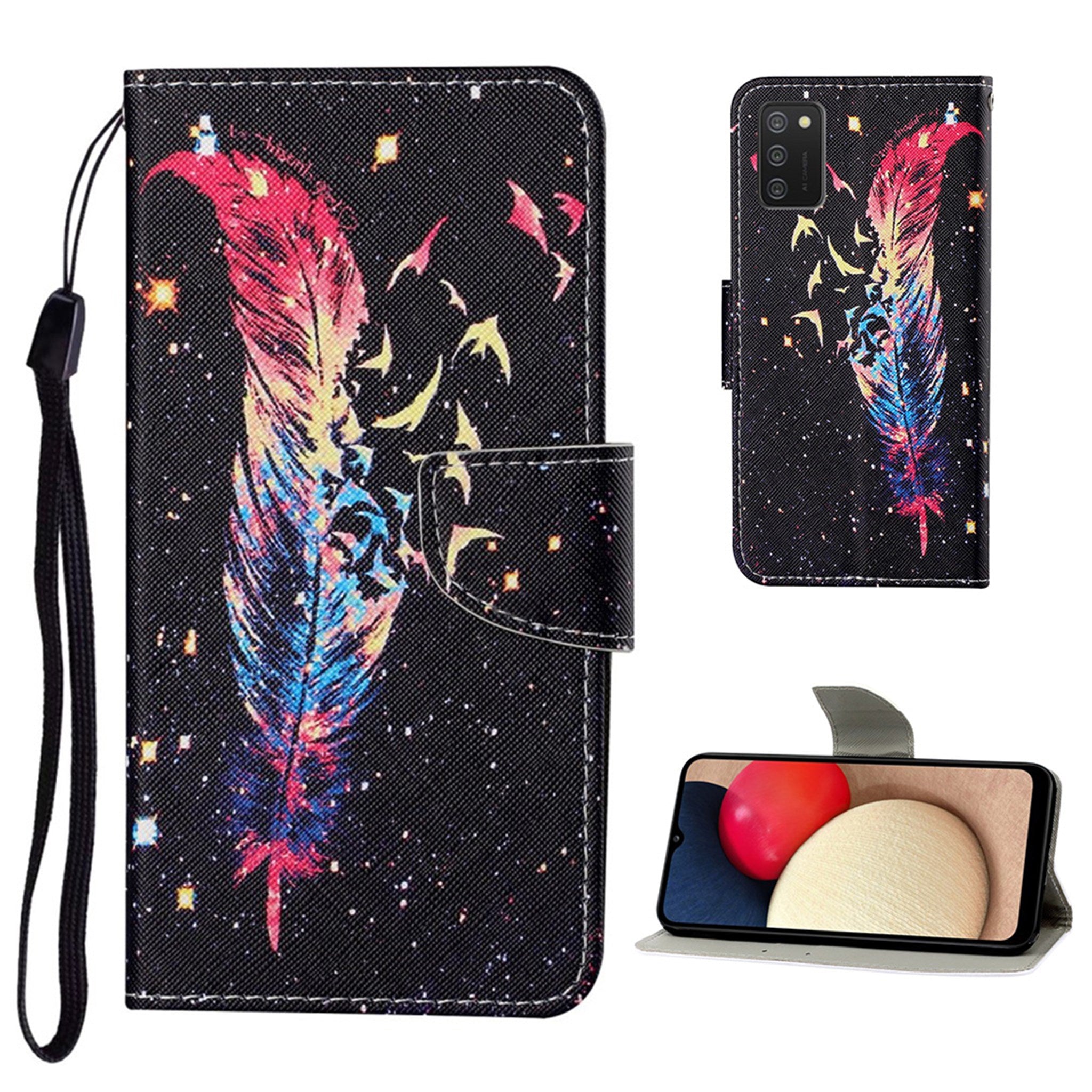Wonderland Samsung Galaxy A02s flip case - Feather