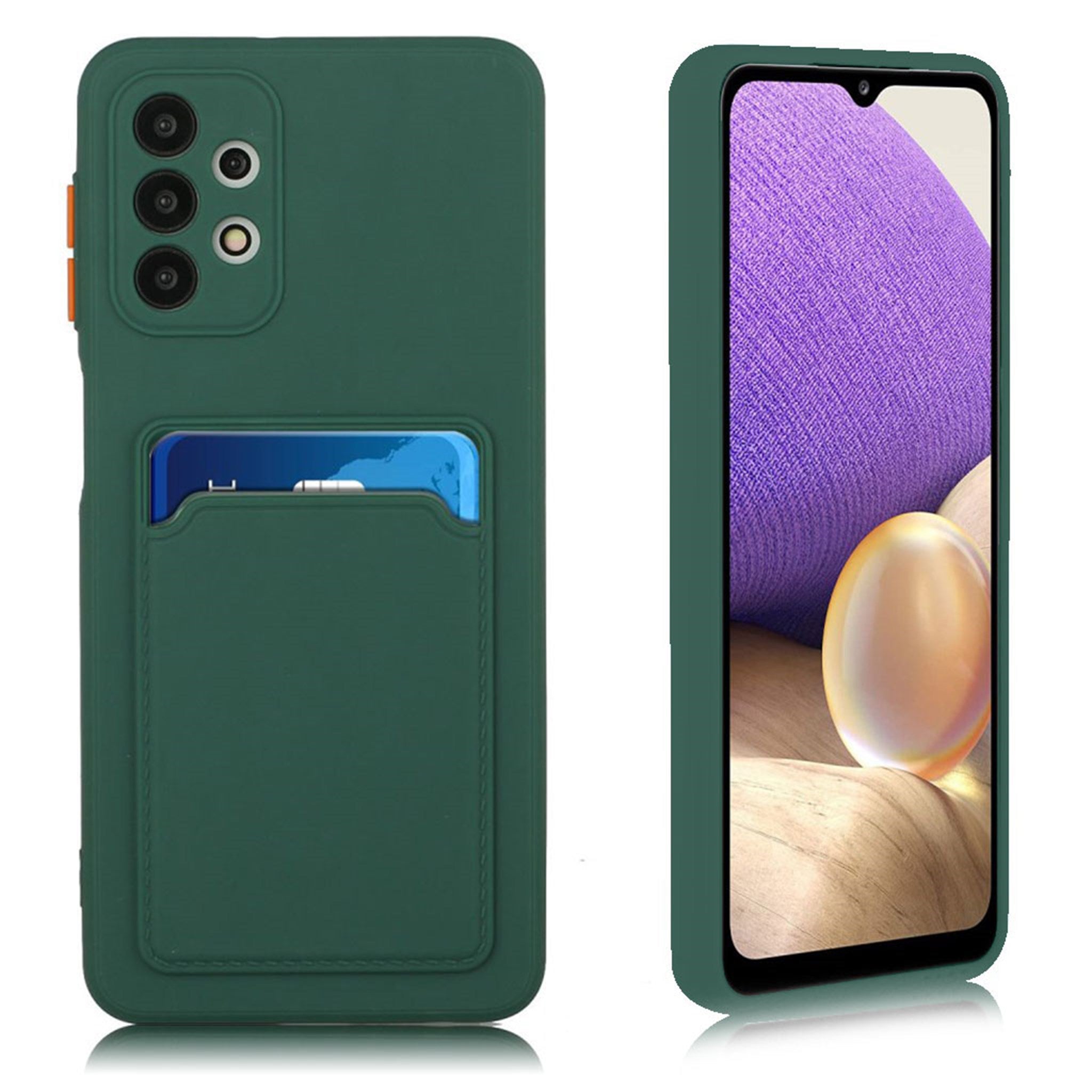 Card holder cover for Samsung Galaxy A32 5G - Dark Green