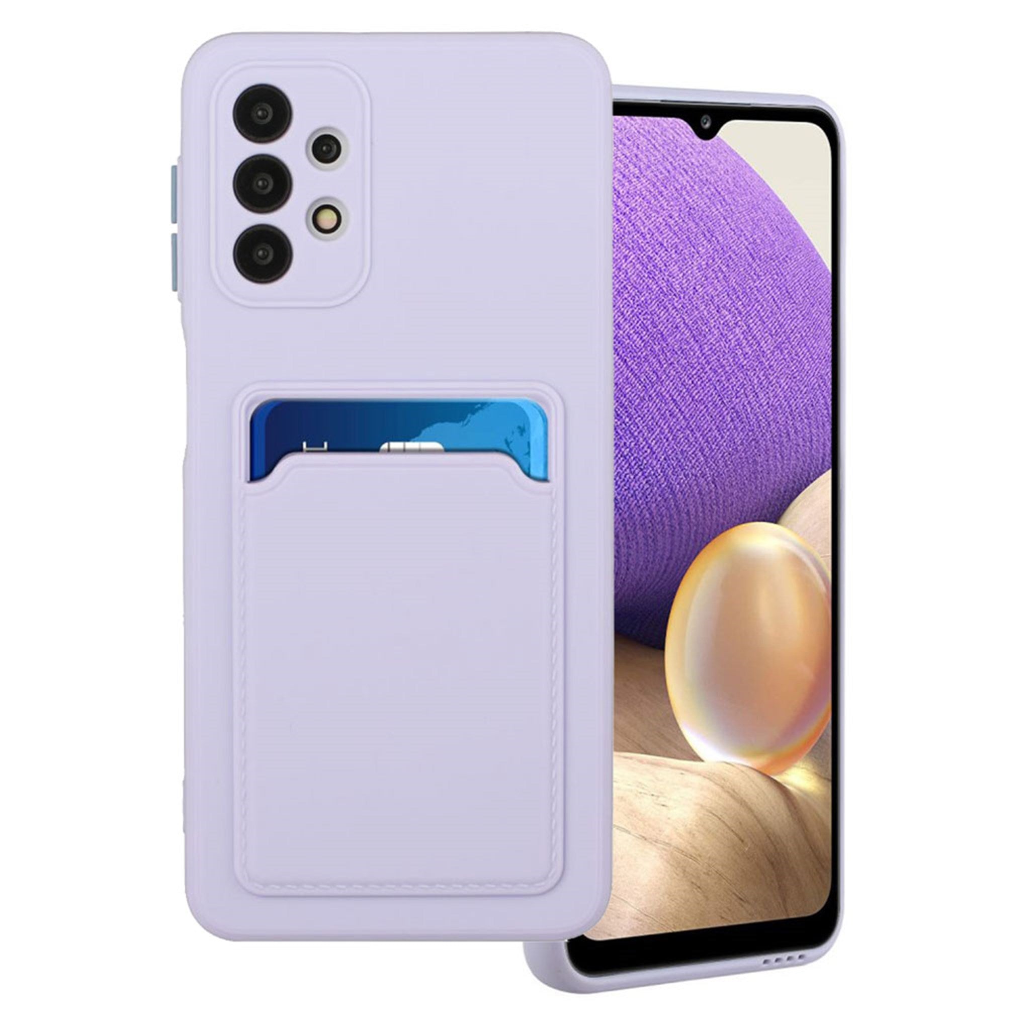 Card holder cover for Samsung Galaxy A72 5G - Light Purple