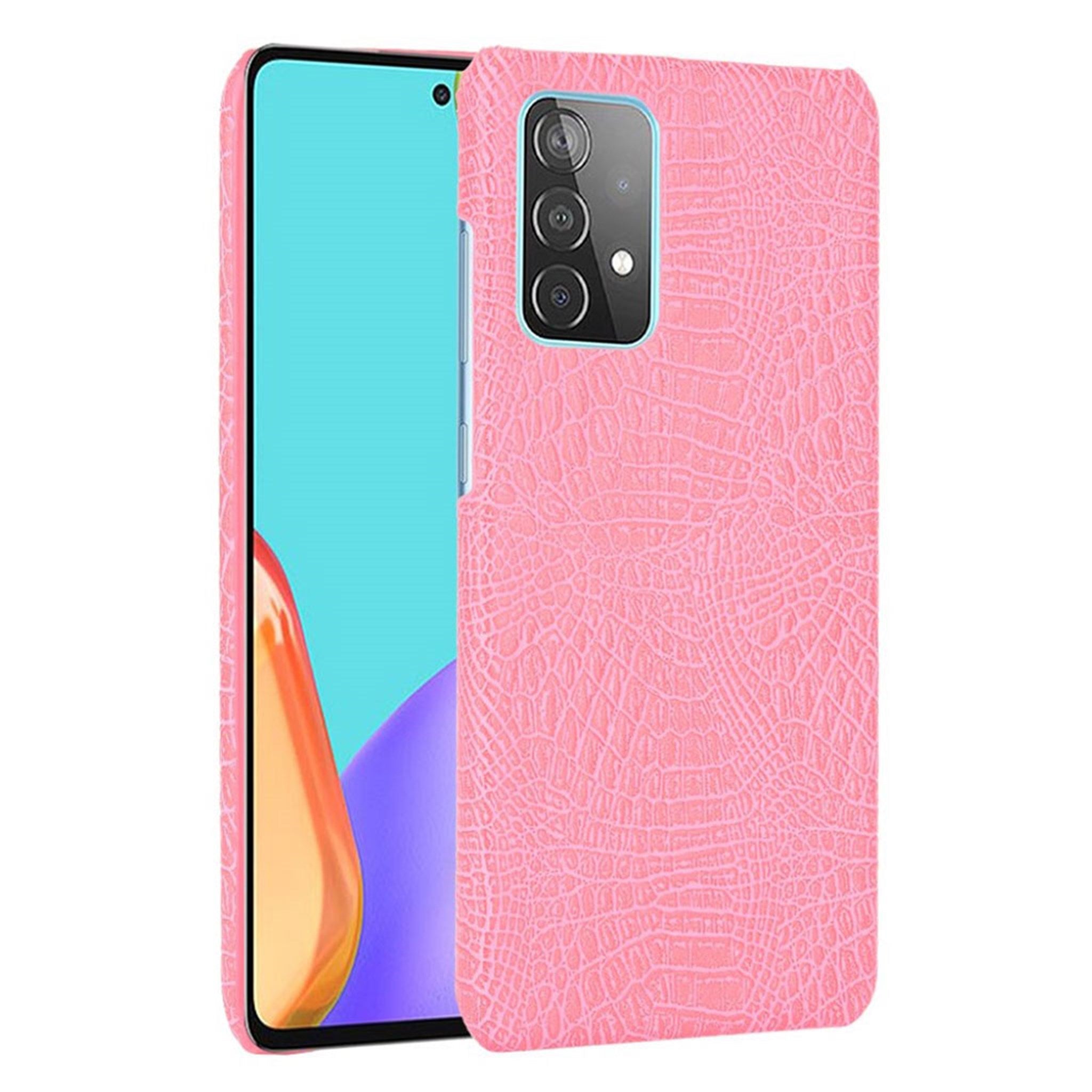 Croco case - Samsung Galaxy A52 5G - Pink