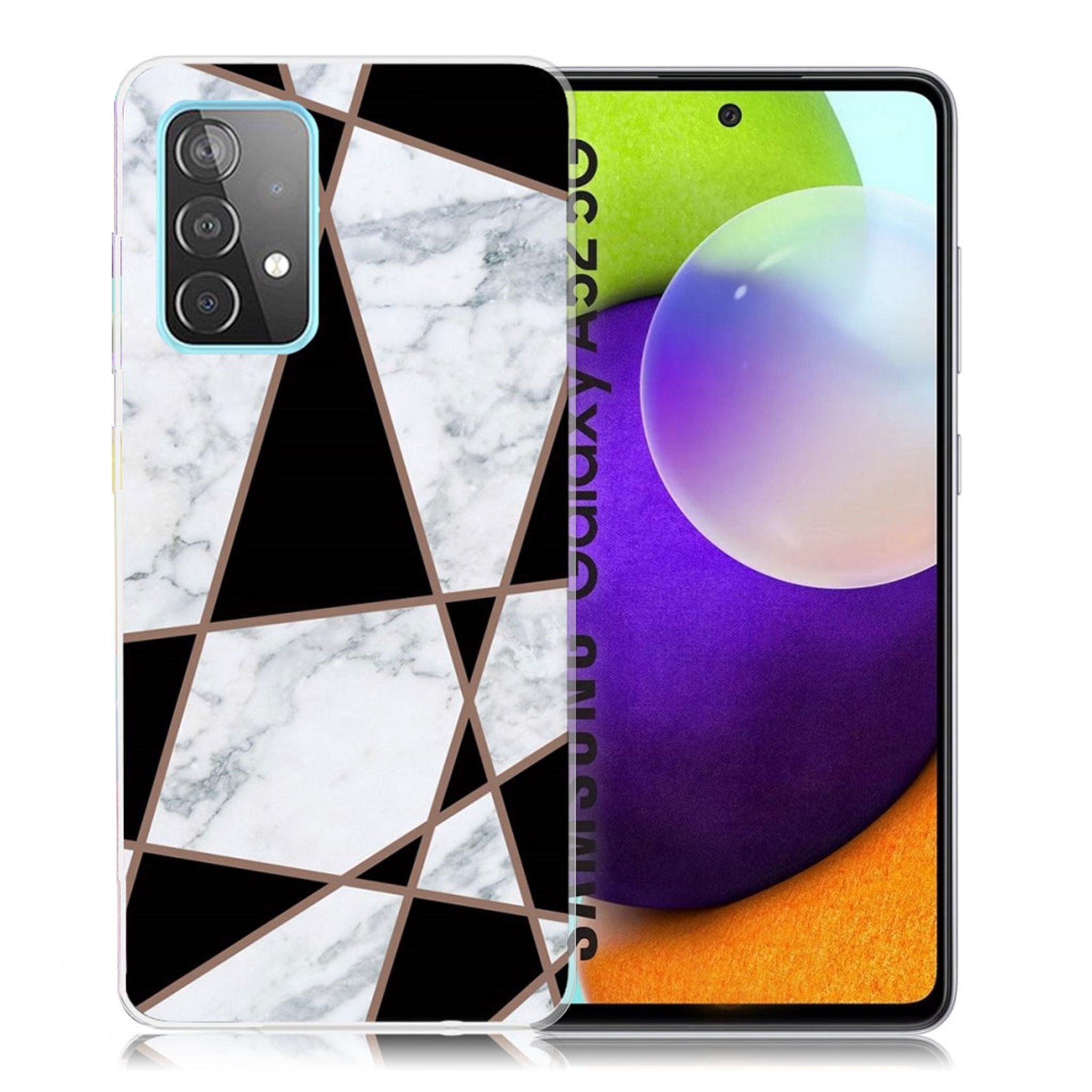 Marble Samsung Galaxy A52 5G case - Fragment Black and White Marble