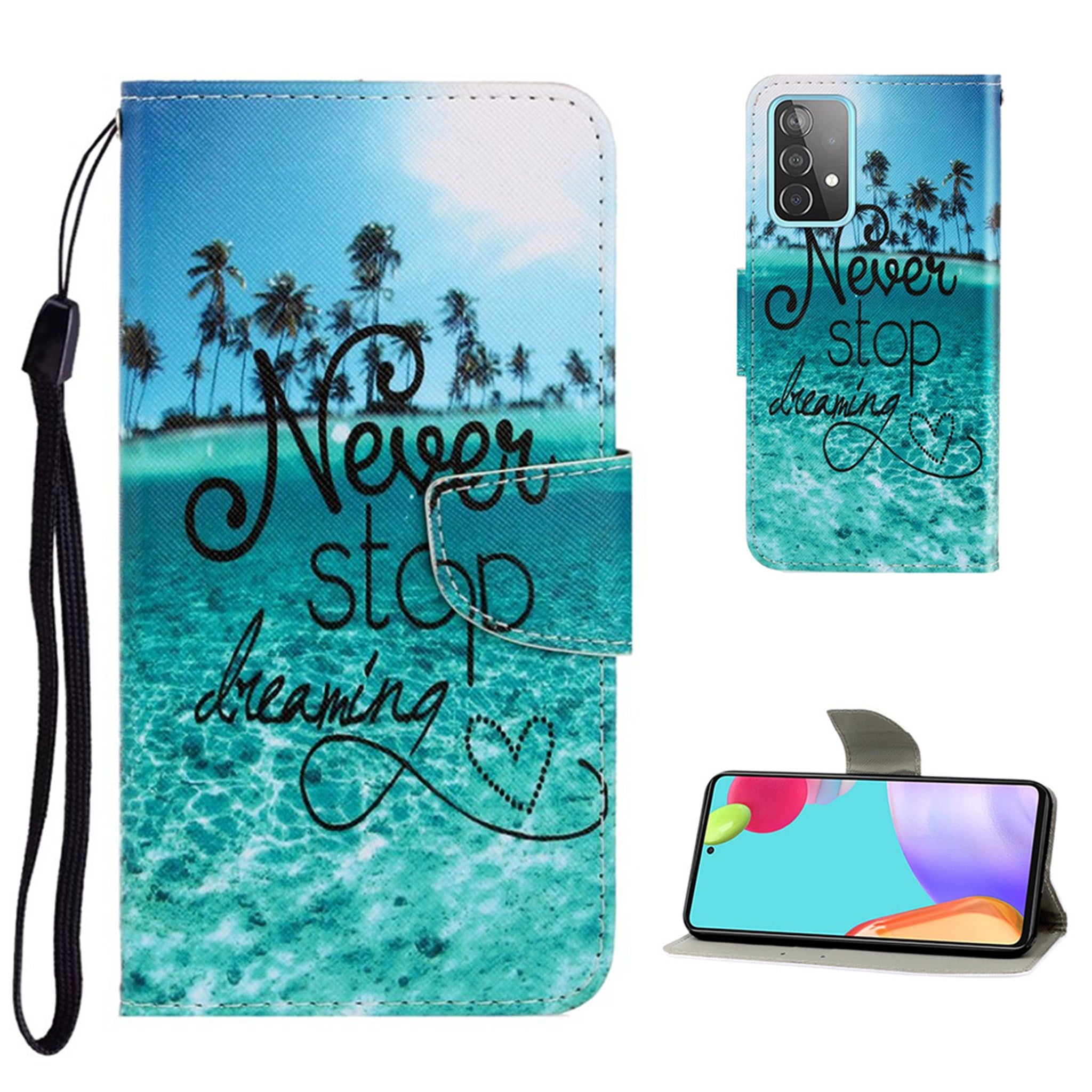 Wonderland Samsung Galaxy A52 5G flip case - Never Stop Dreaming