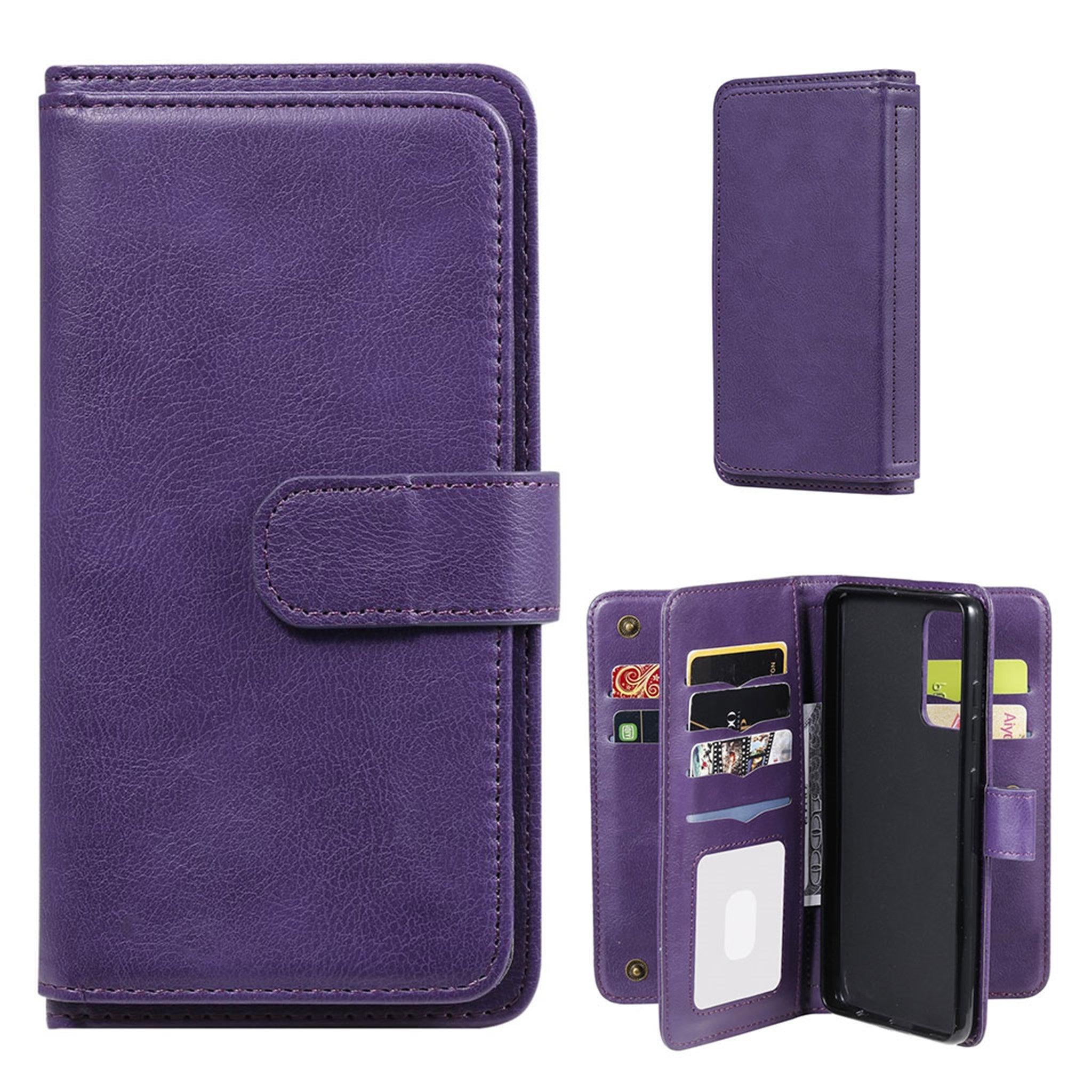 10-slot wallet case for Samsung Galaxy A52 5G - Purple