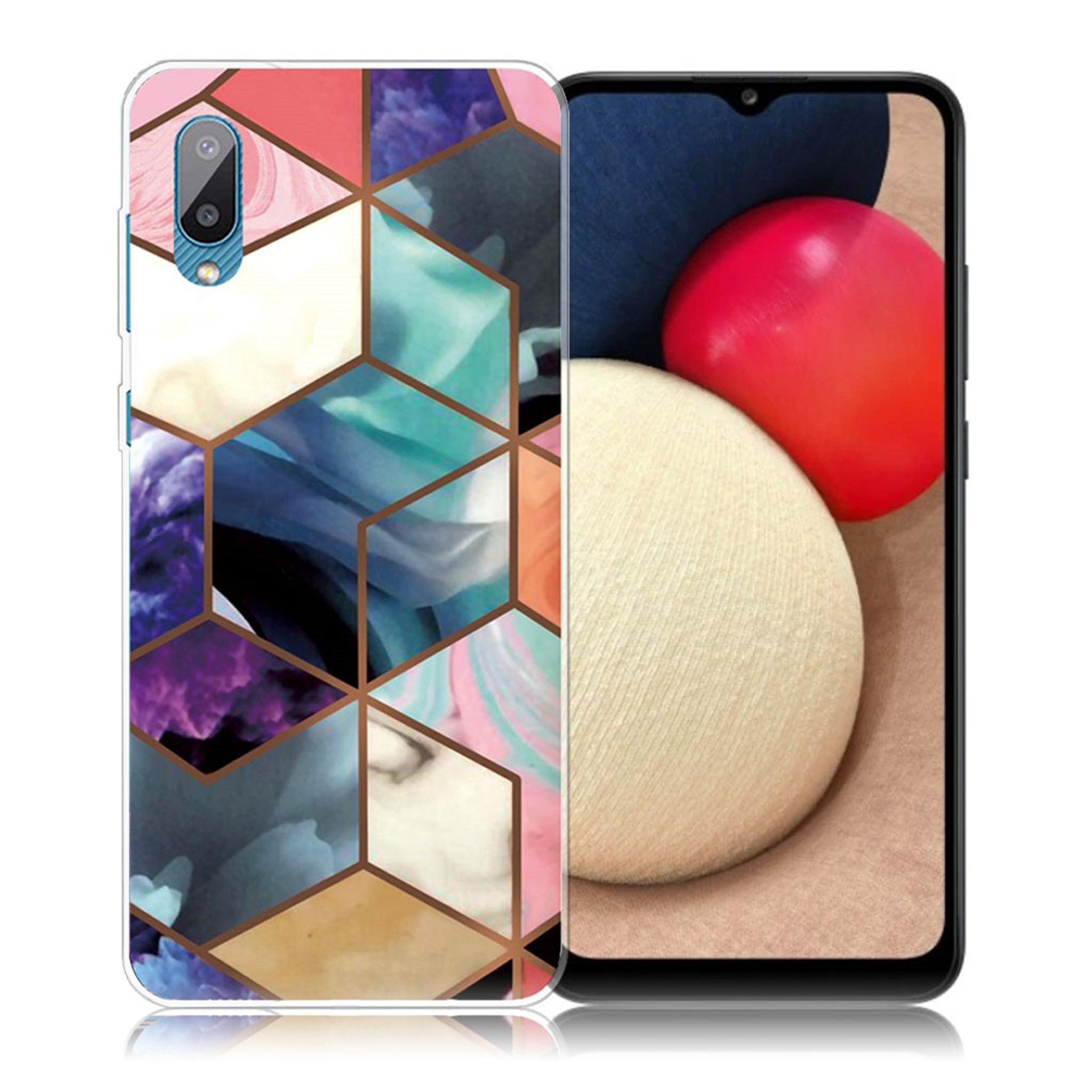 Marble Samsung Galaxy M02 / A02 case - Colorful Cube Tile