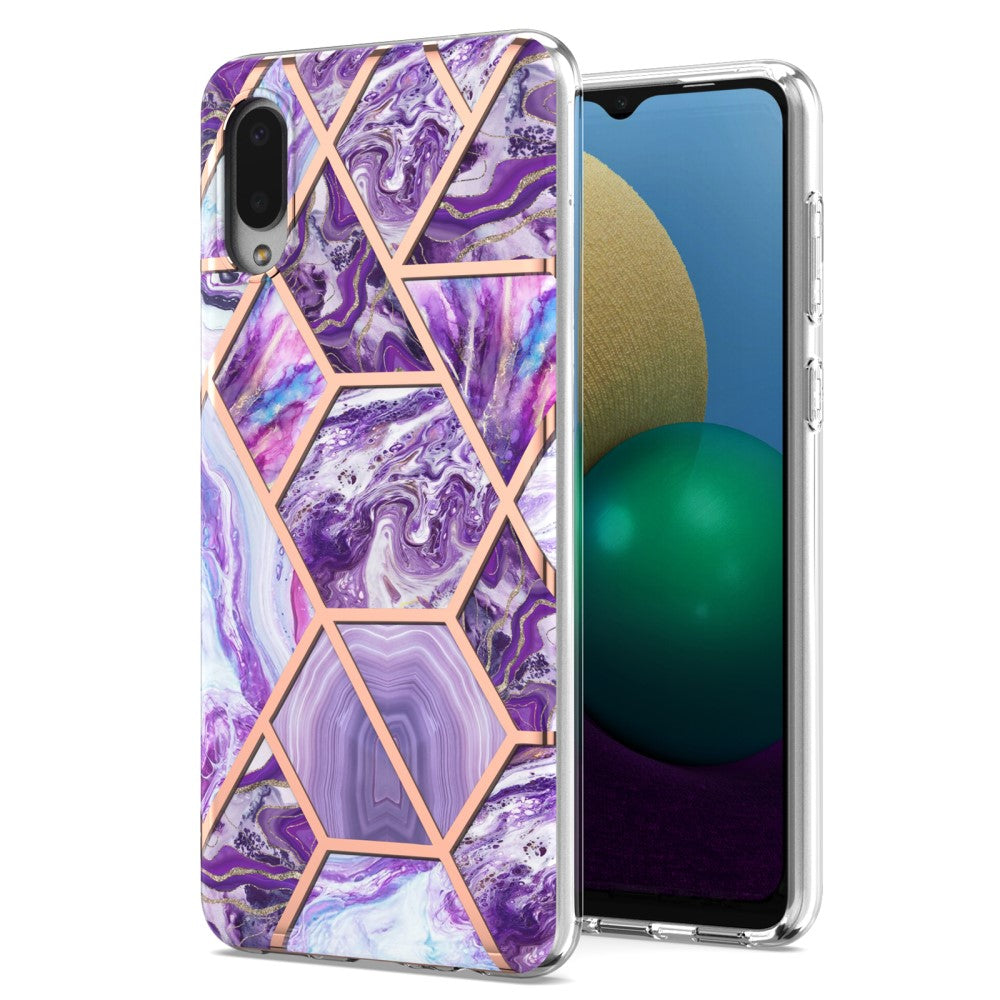 Marble Samsung Galaxy M02 / A02 case - Dark Purple