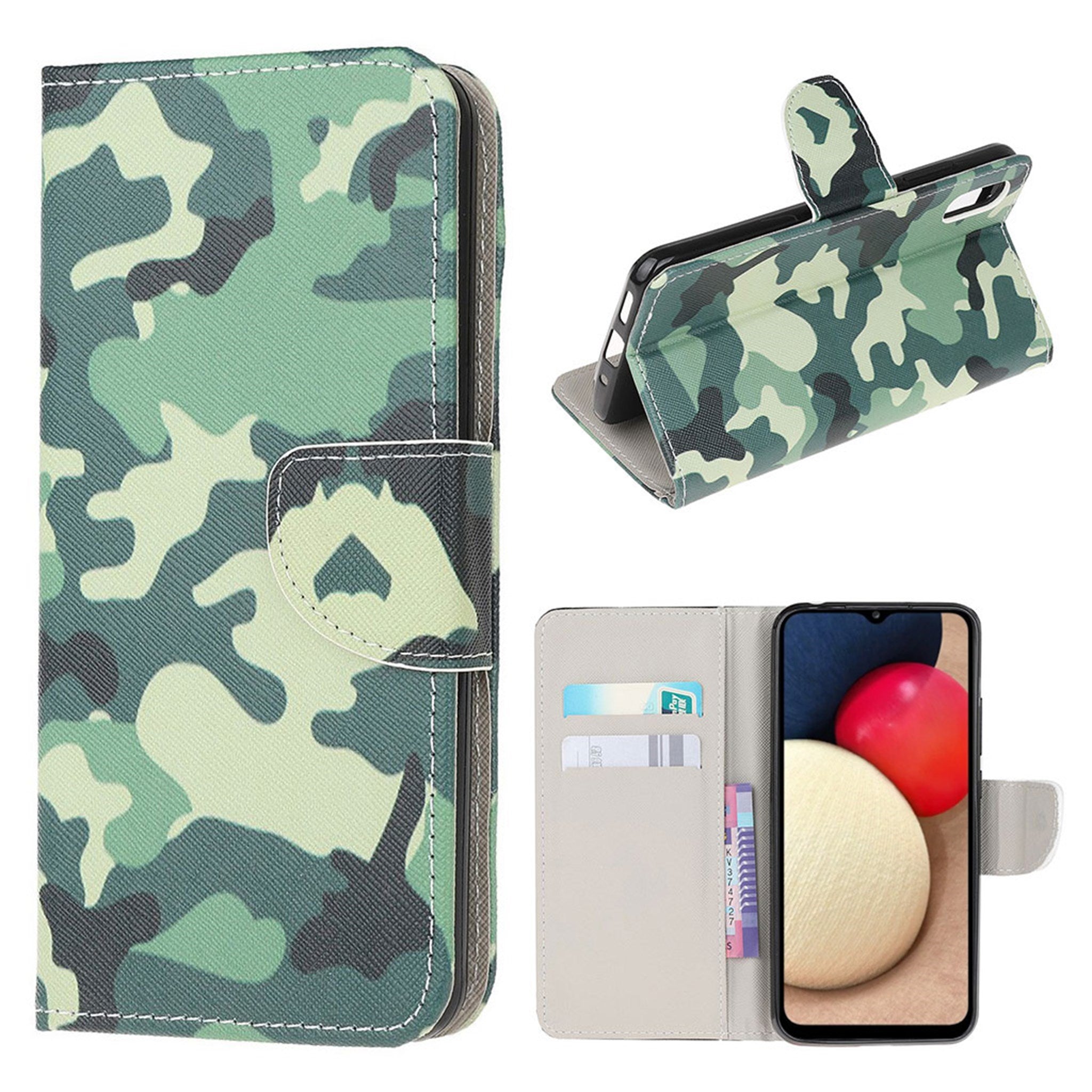 Wonderland Samsung Galaxy M02 / A02 flip case - Camouflage
