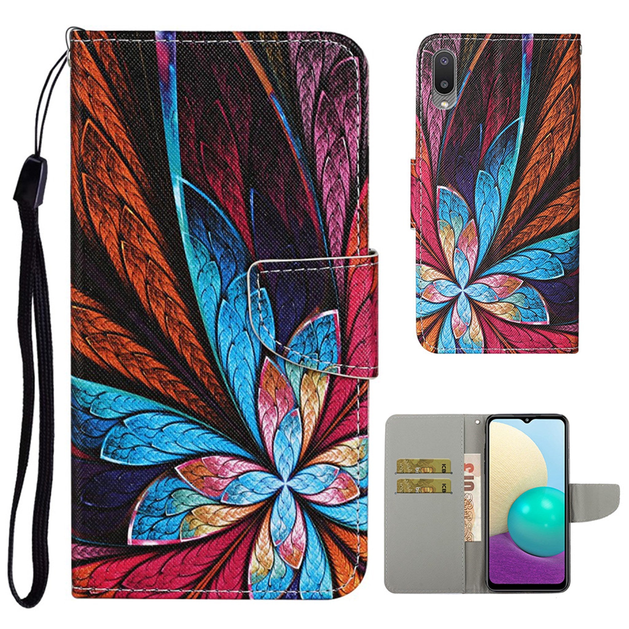 Wonderland Samsung Galaxy M02 / A02 flip case - Colorful Pattern