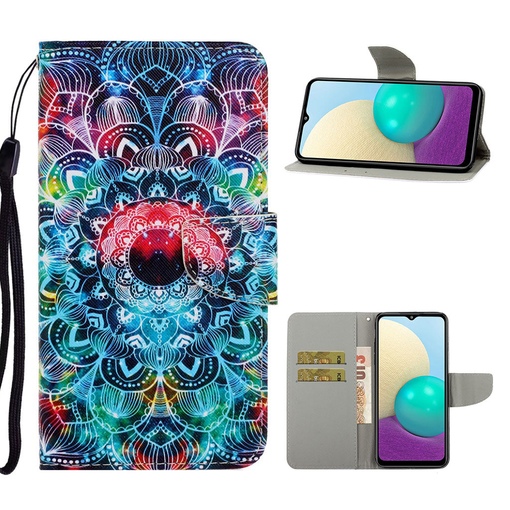 Wonderland Samsung Galaxy M02 / A02 flip case - Mandala Flower