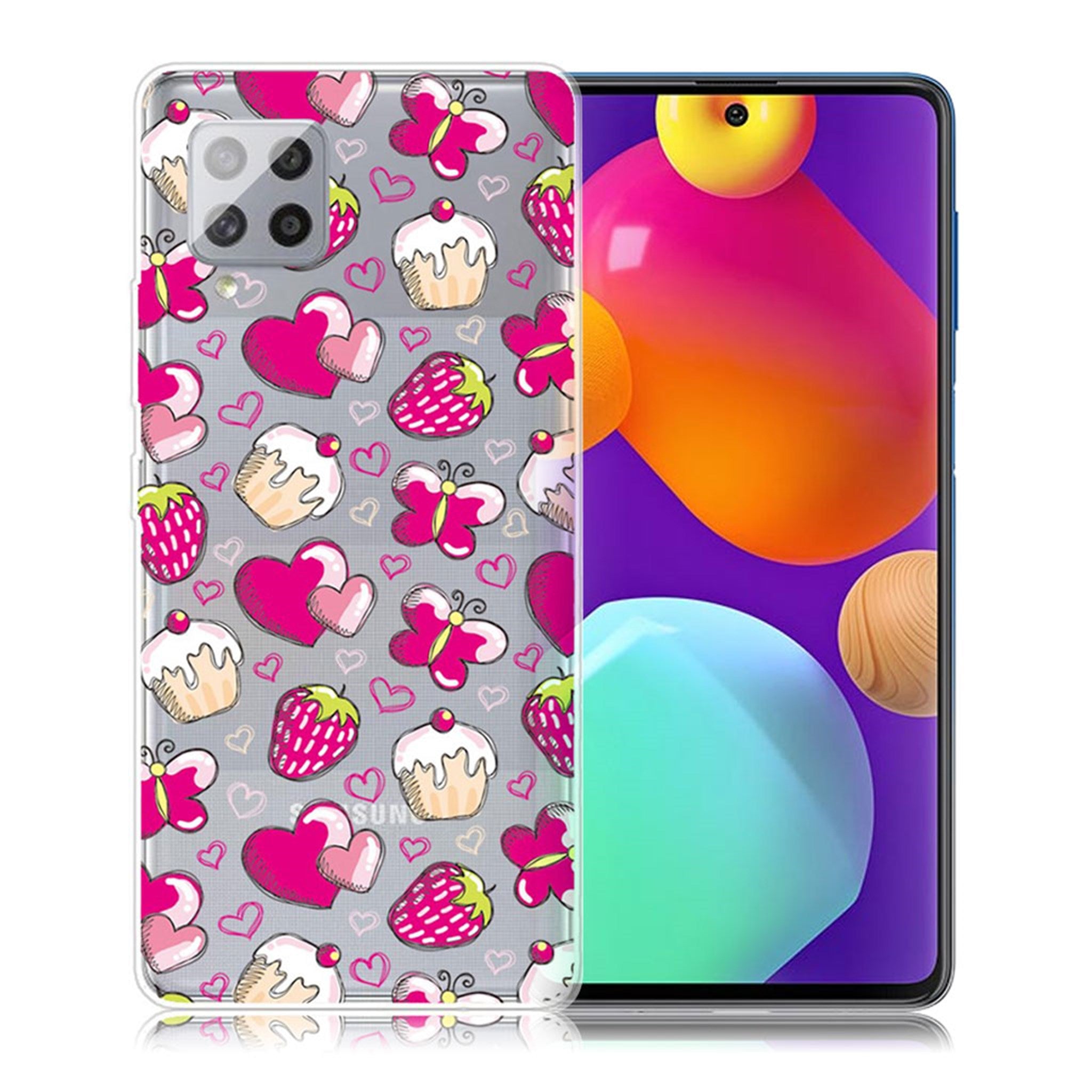 Deco Samsung Galaxy M62 / F62 case - Cake and Strawberry