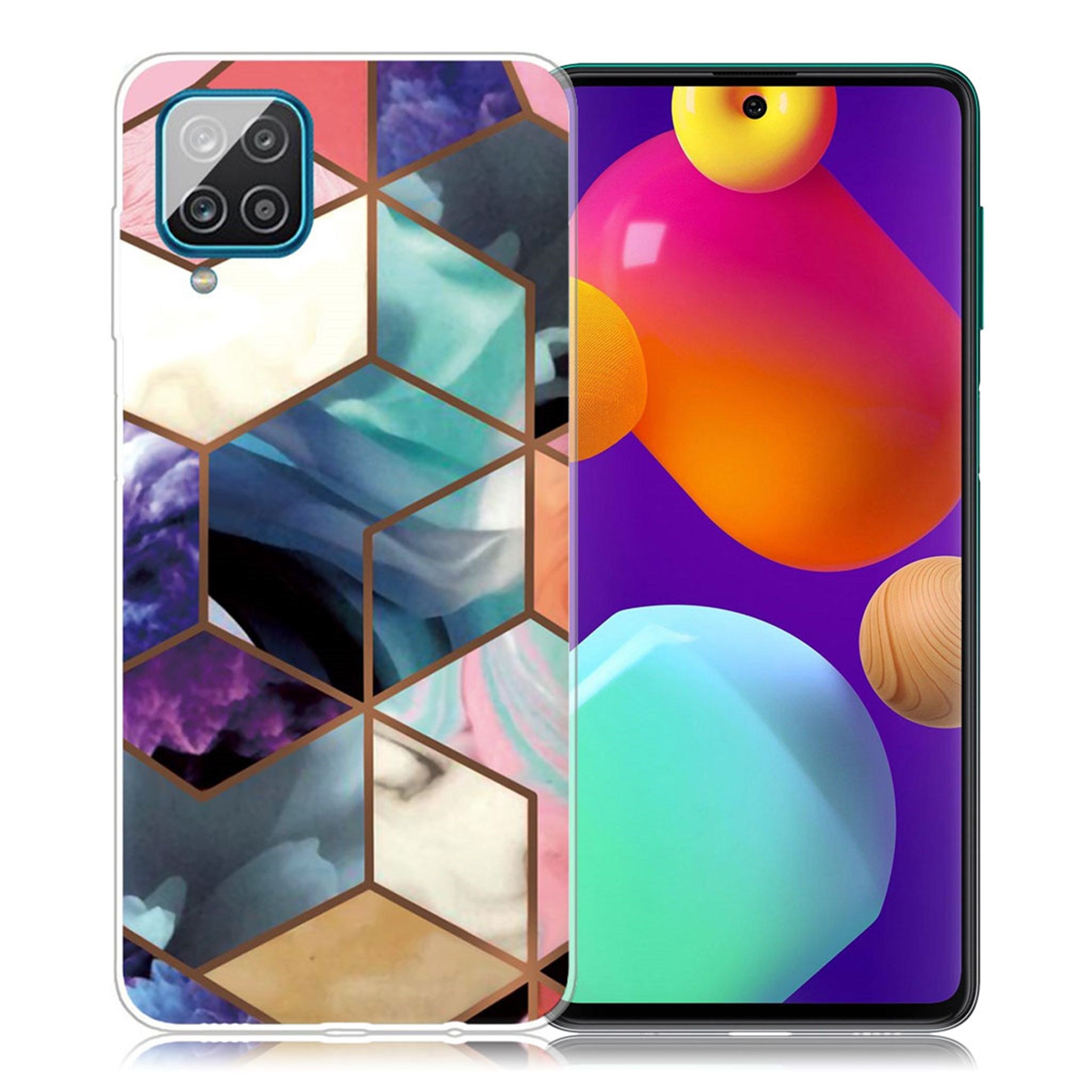 Marble Samsung Galaxy M62 / F62 case - Colorful Cube Tile