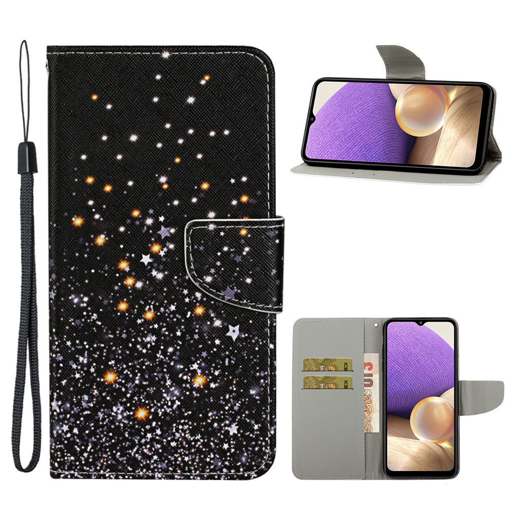 Wonderland Samsung Galaxy A32 flip case - Glittery Element