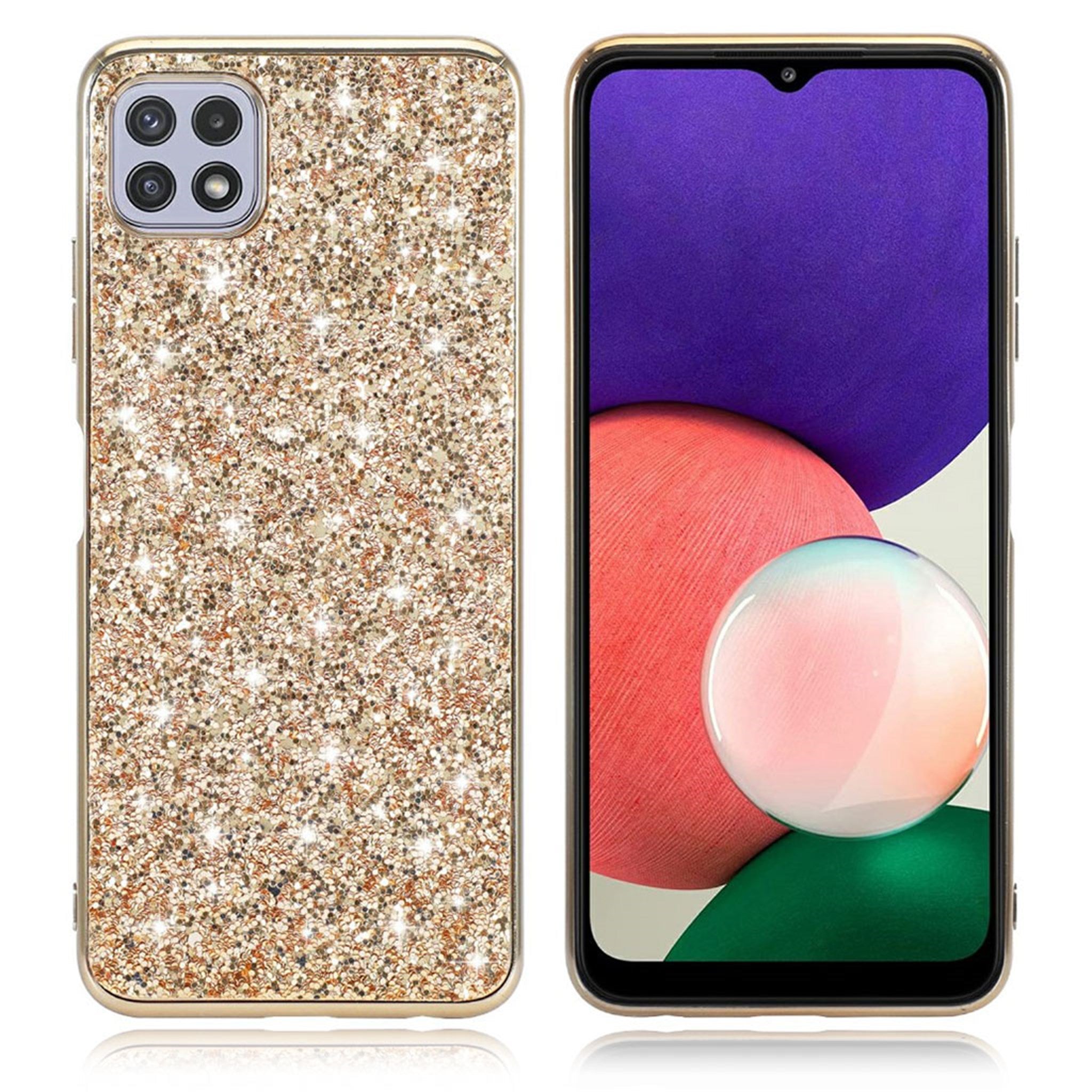 Glitter Samsung Galaxy A22 5G case - Gold