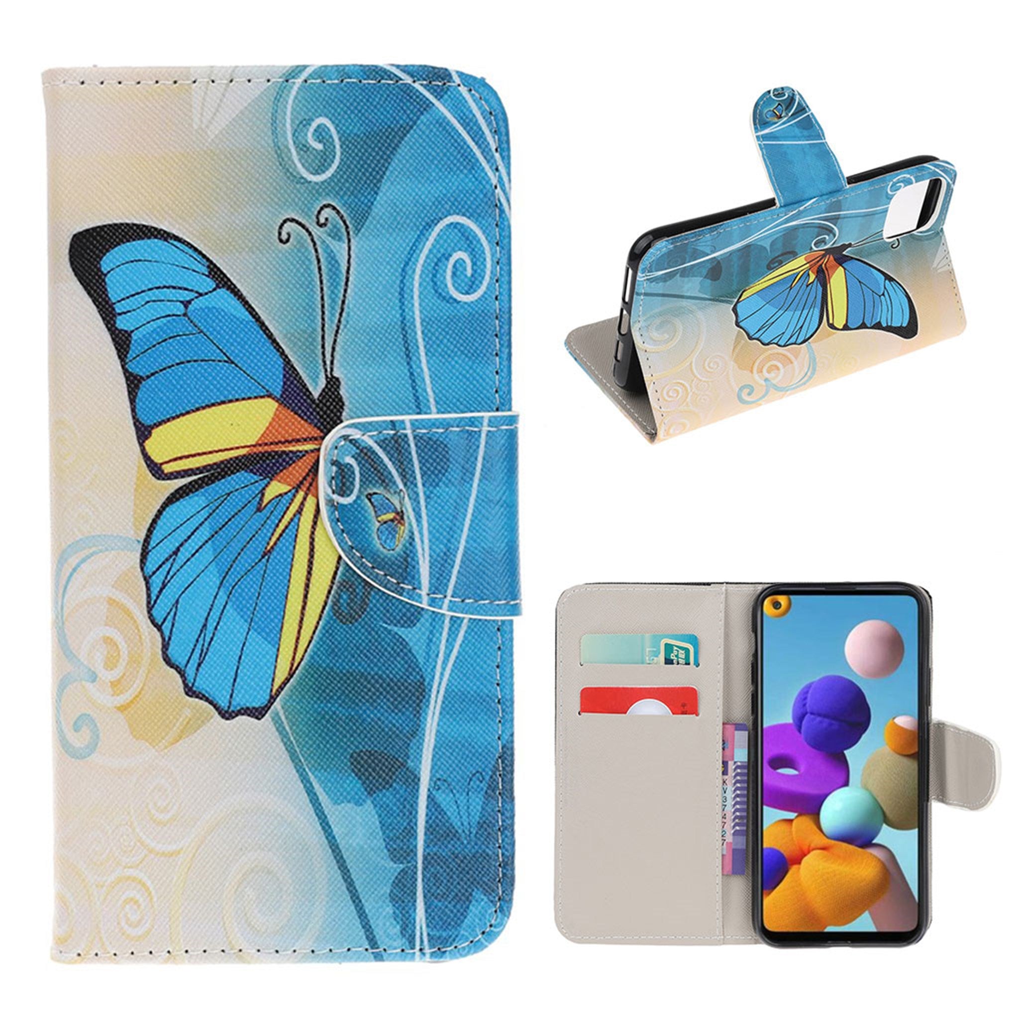 Wonderland Samsung Galaxy A22 5G flip case - Blue Butterfly