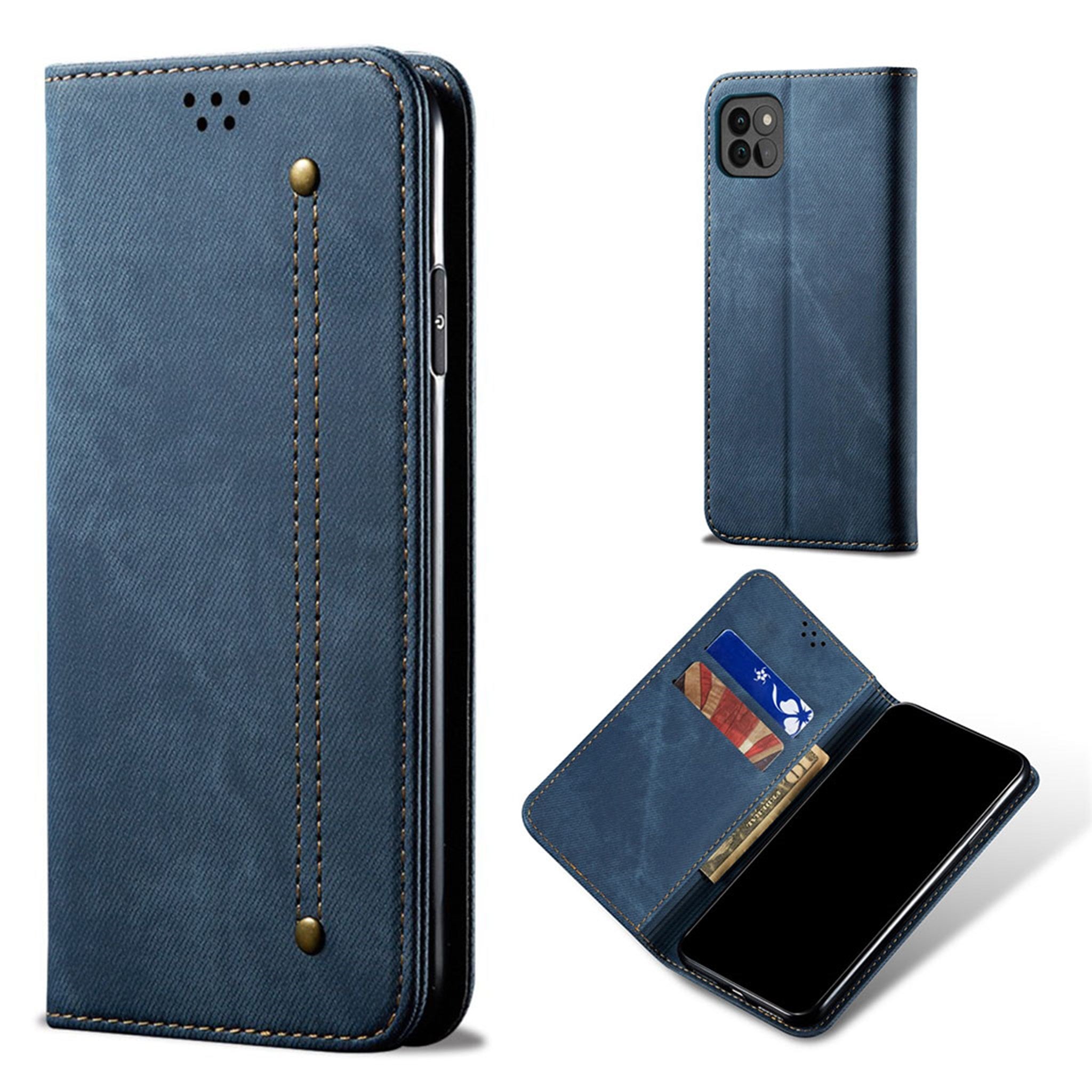 Jeans Samsung Galaxy A22 5G Flip case - Blue