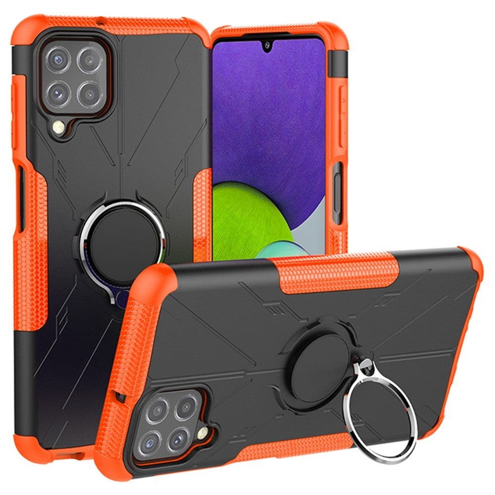 Kickstand cover with magnetic sheet for Samsung Galaxy A22 4G - Orange