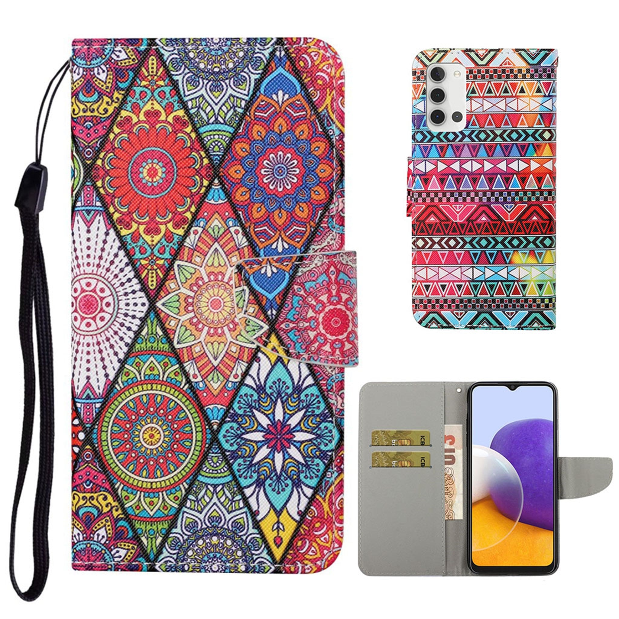 Wonderland Samsung Galaxy A22 4G flip case - Mandala Pattern