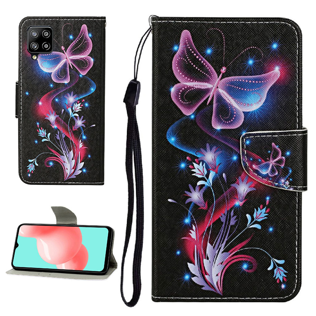 Wonderland Samsung Galaxy A22 4G flip case - Luminous Butterfly