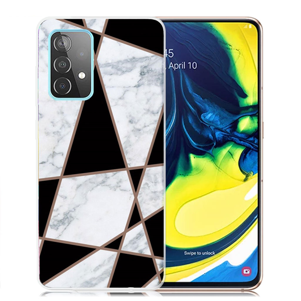 Marble Samsung Galaxy A82 5G case - Fragment Black and White Marble