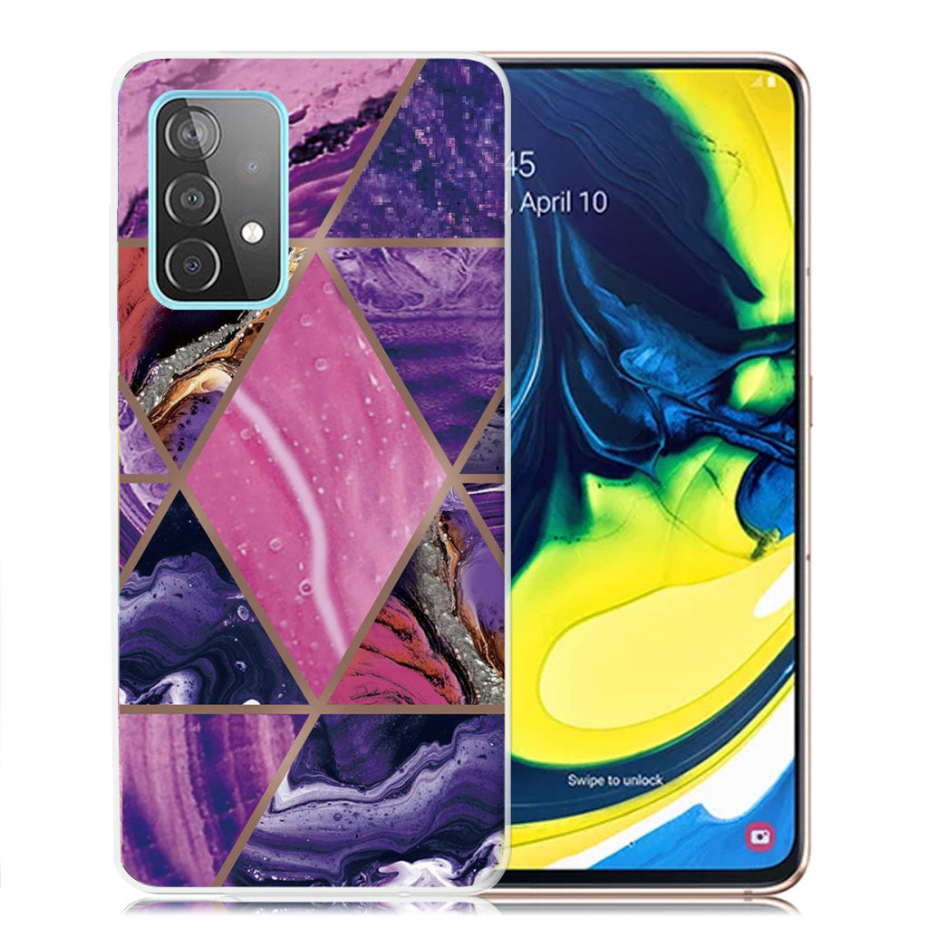 Marble Samsung Galaxy A82 5G case - Purple and Rose Marble