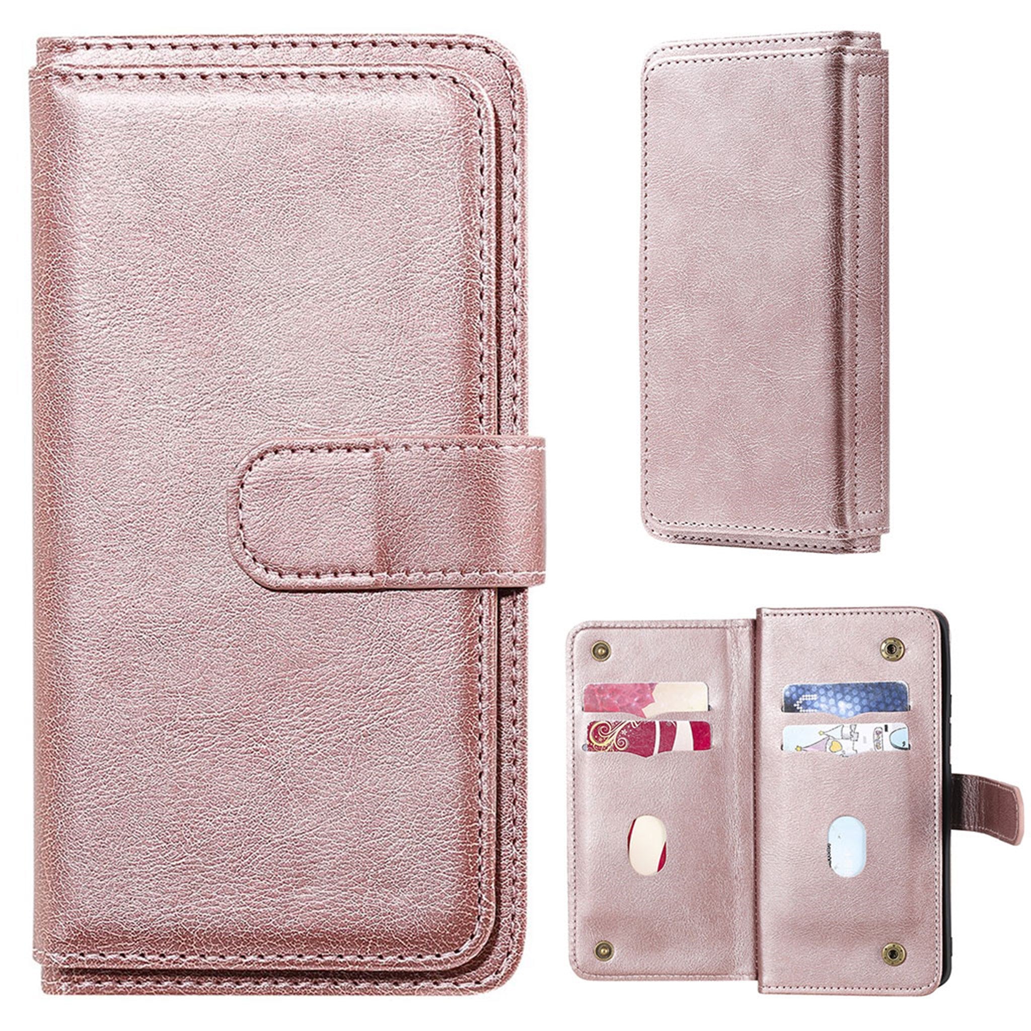 10-slot wallet case for Samsung Galaxy A82 5G - Rose Gold