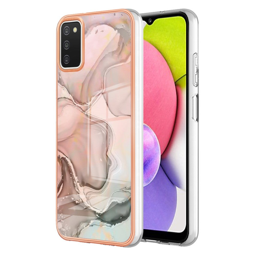 Marble Samsung Galaxy A03s case - Pink