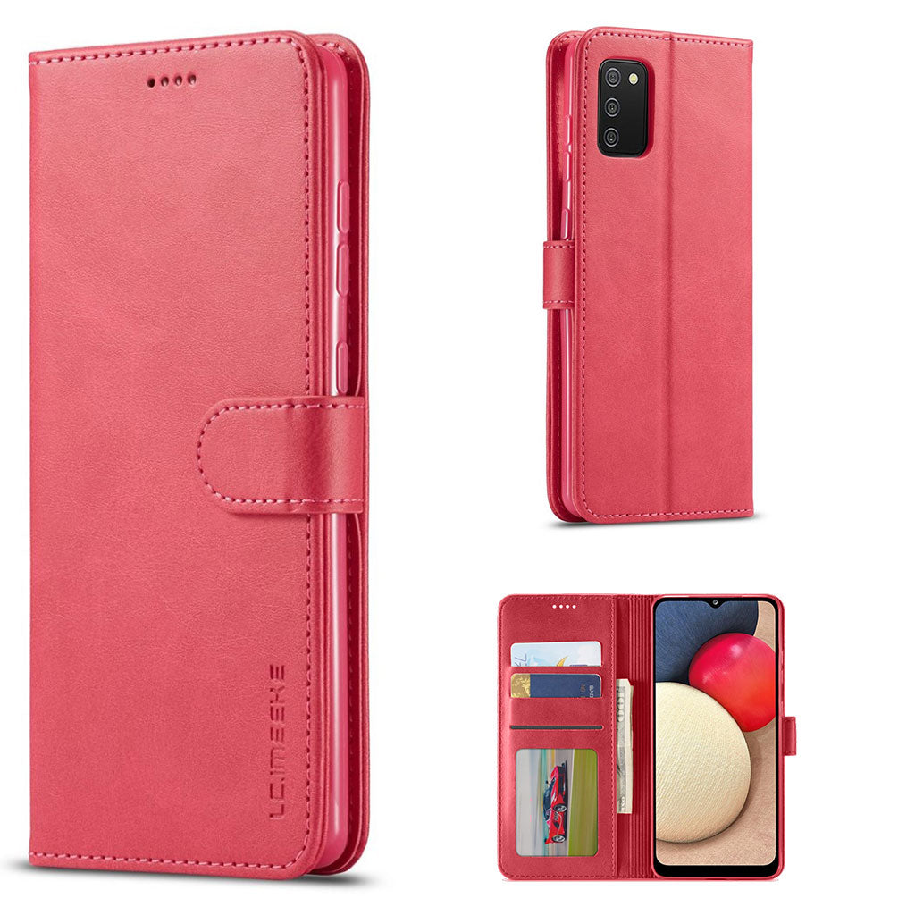 LC.IMEEKE Samsung Galaxy A03s Flip Case - Red