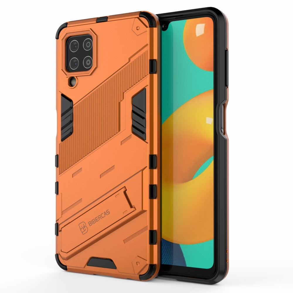 Shockproof hybrid cover with a modern touch for Samsung Galaxy M32 - Orange