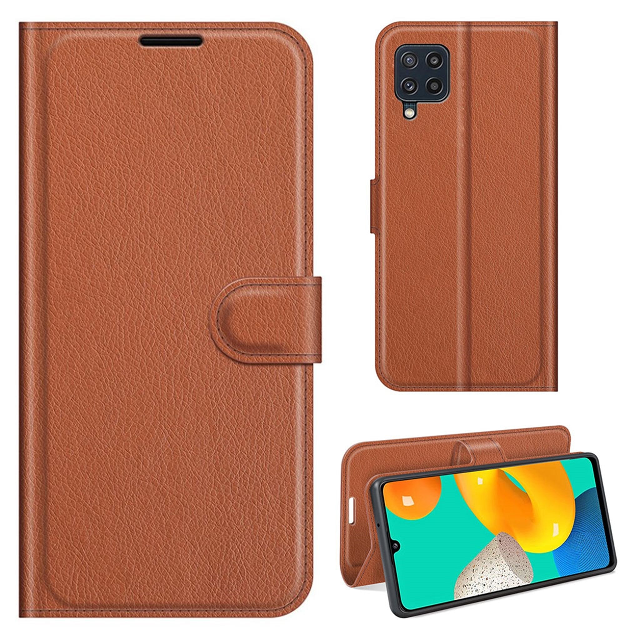 Classic Samsung Galaxy M32 flip case - Brown