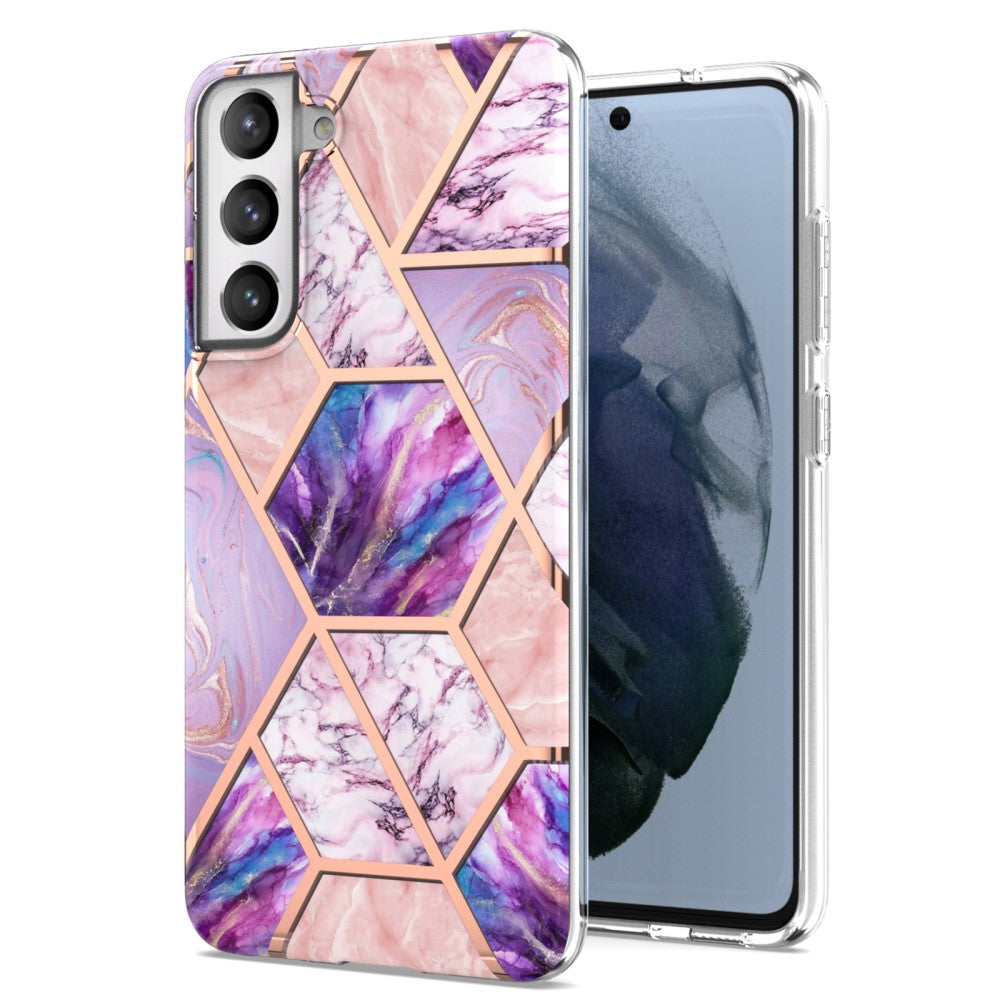 Marble Samsung Galaxy S21 FE case - Light Purple