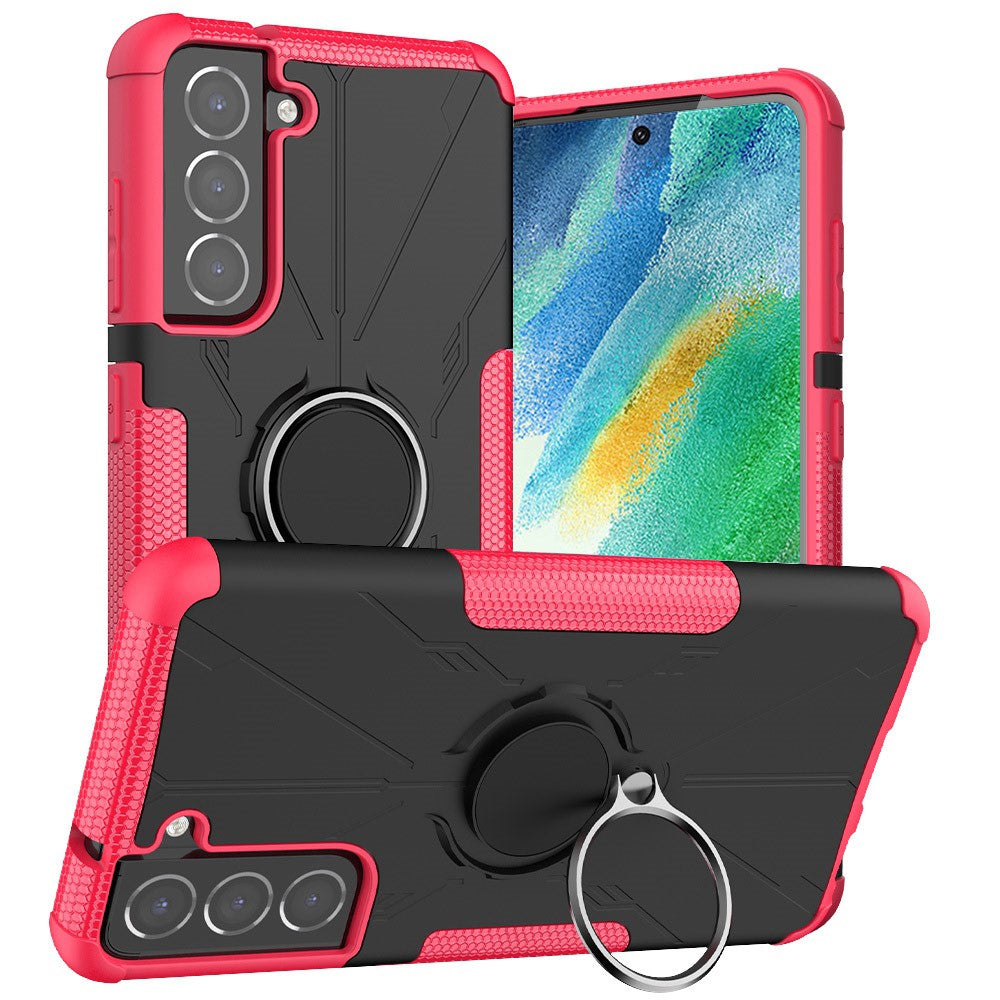 Kickstand cover with magnetic sheet for Samsung Galaxy S21 FE - Rose