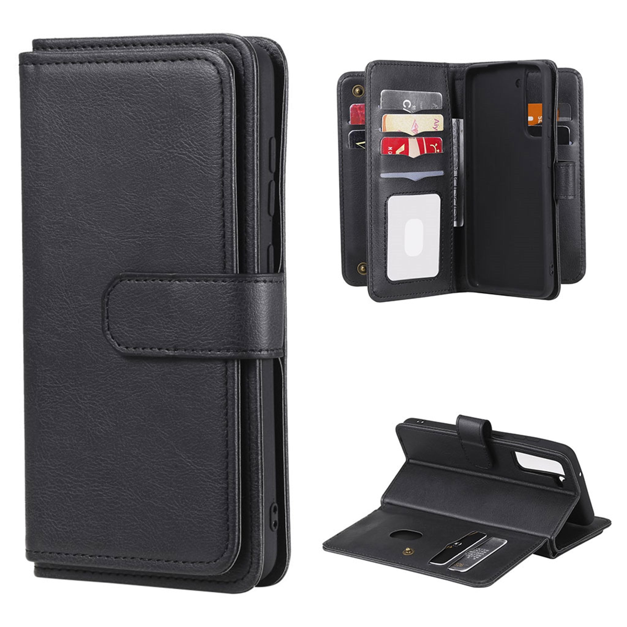 10-slot wallet case for Samsung Galaxy S21 FE - Black