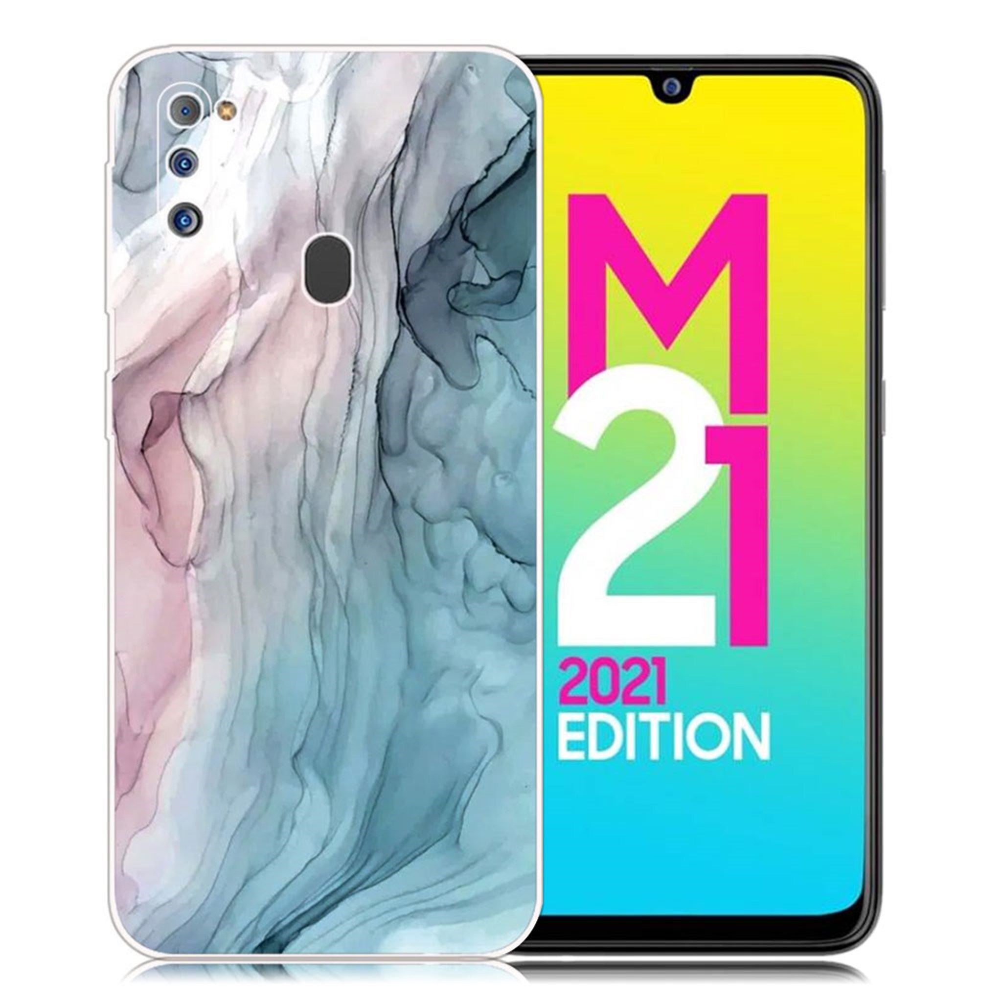 Marble Samsung Galaxy M21 2021 case - Rose / Blue Marble