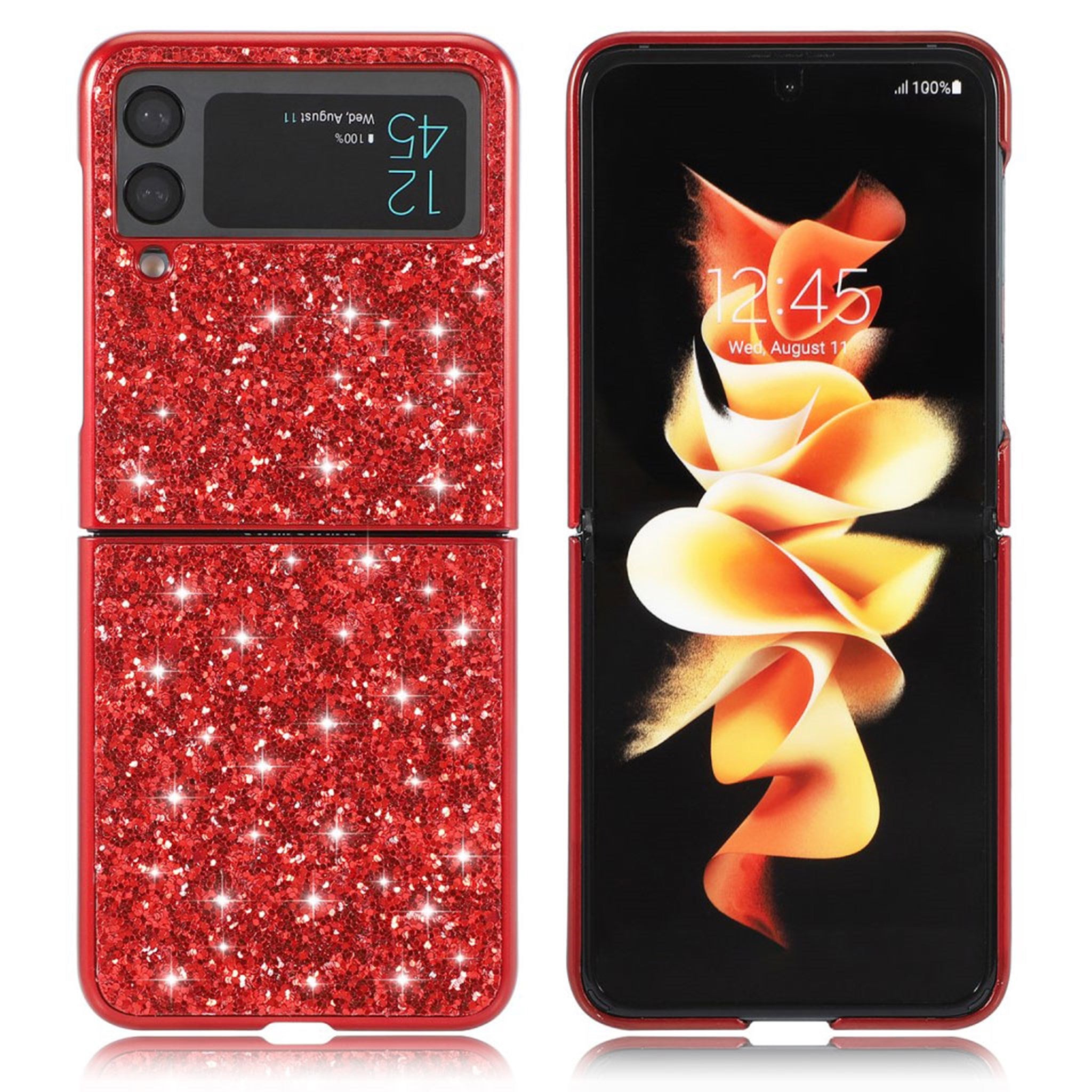 Glitter Samsung Galaxy Z Flip3 5G case - Red