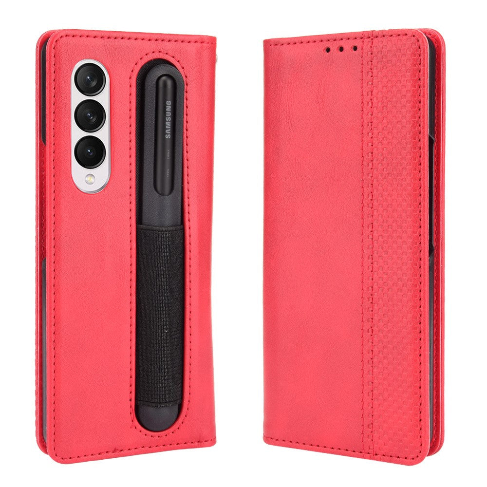 Bofink Vintage Samsung Galaxy Z Fold3 5G leather case - Red