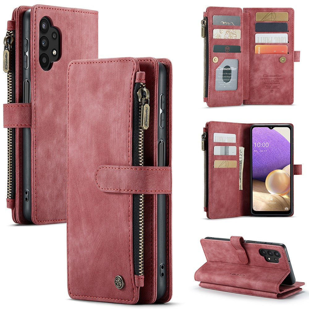 CaseMe zipper-wallet phone case for Samsung Galaxy M32 5G / A32 5G - Red