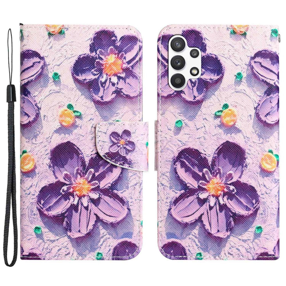 Wonderland Samsung Galaxy M32 5G / A32 5G flip case - Purple Flower