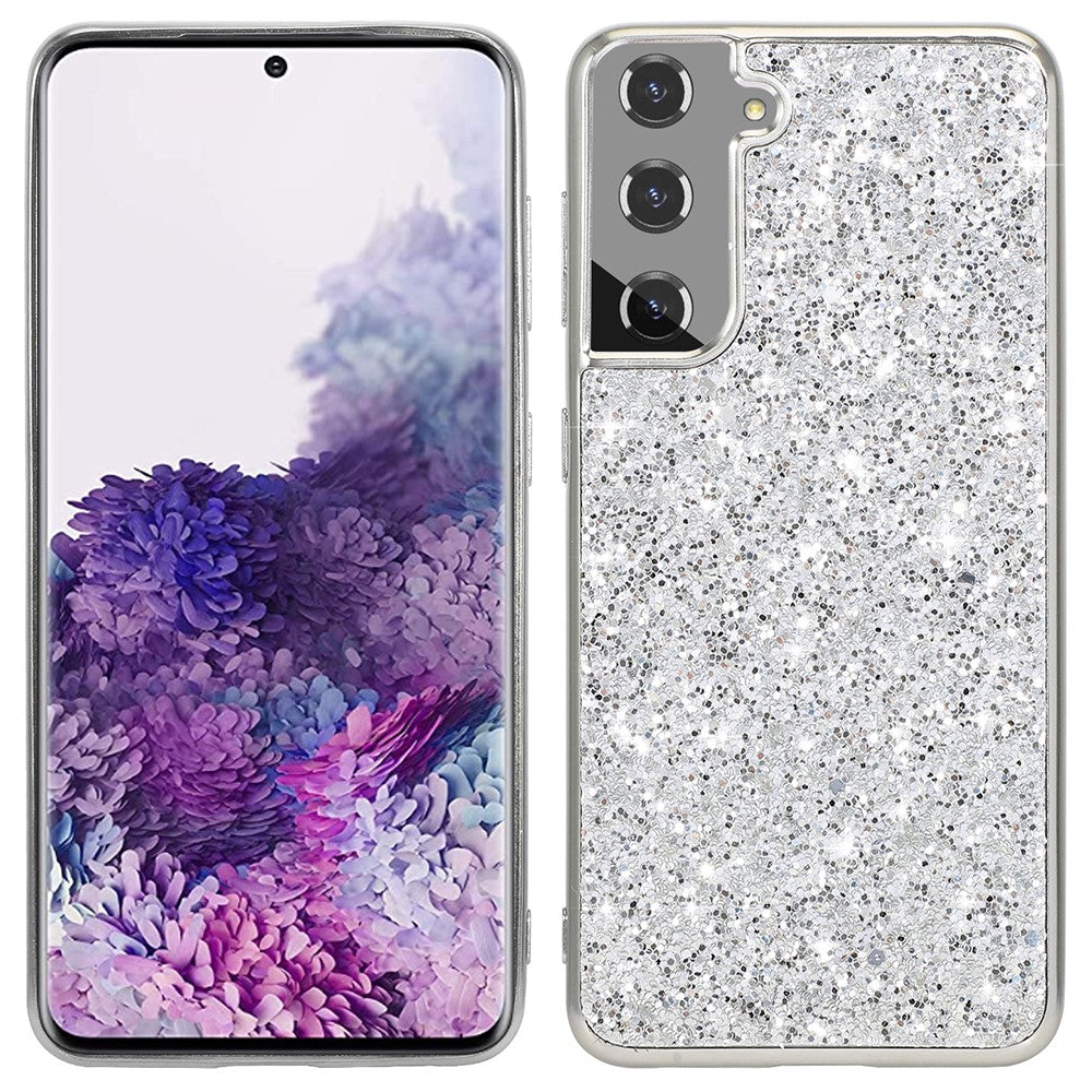 Glitter Samsung Galaxy S22 Plus case - Silver