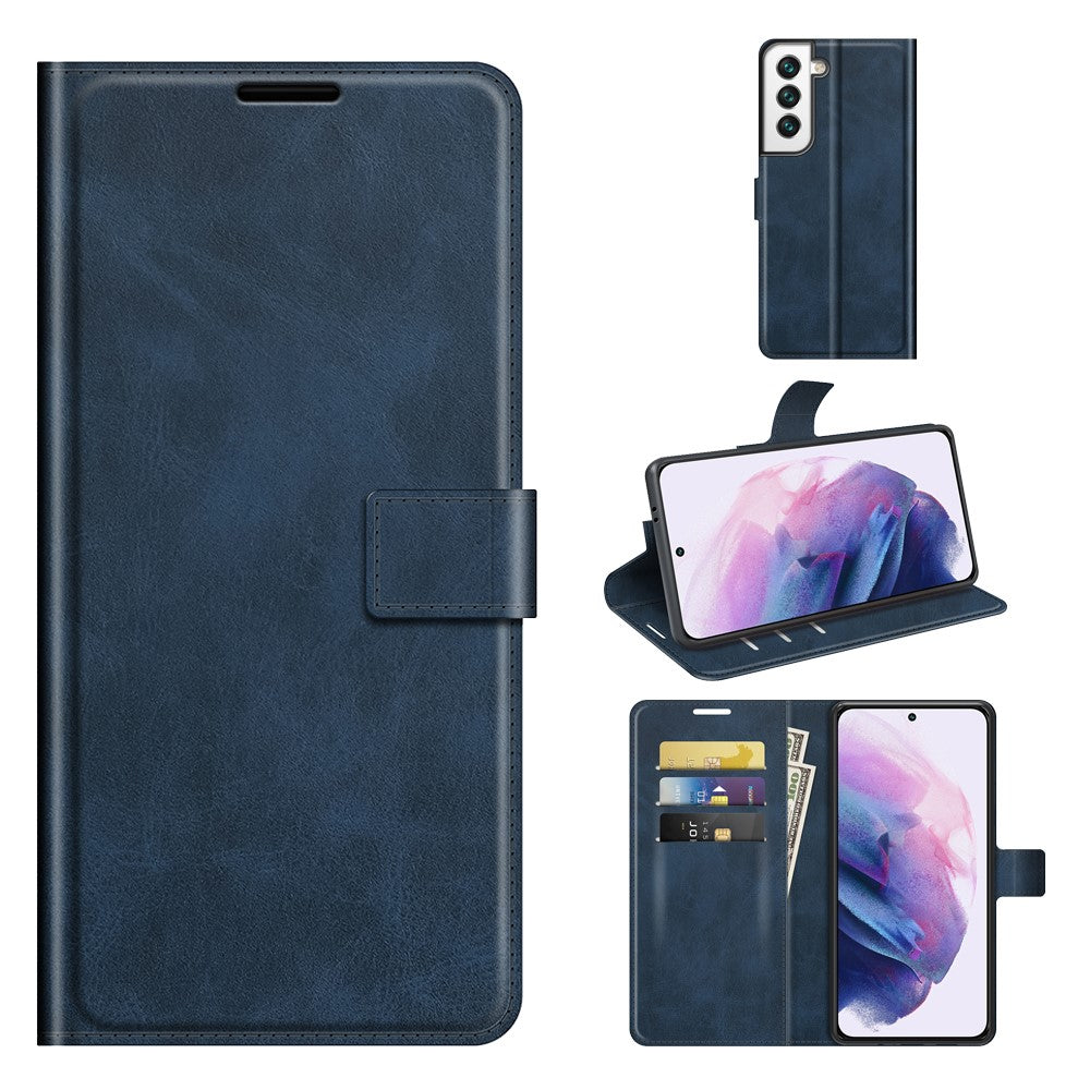 Wallet-style leather case for Samsung Galaxy S22 Plus - Blue