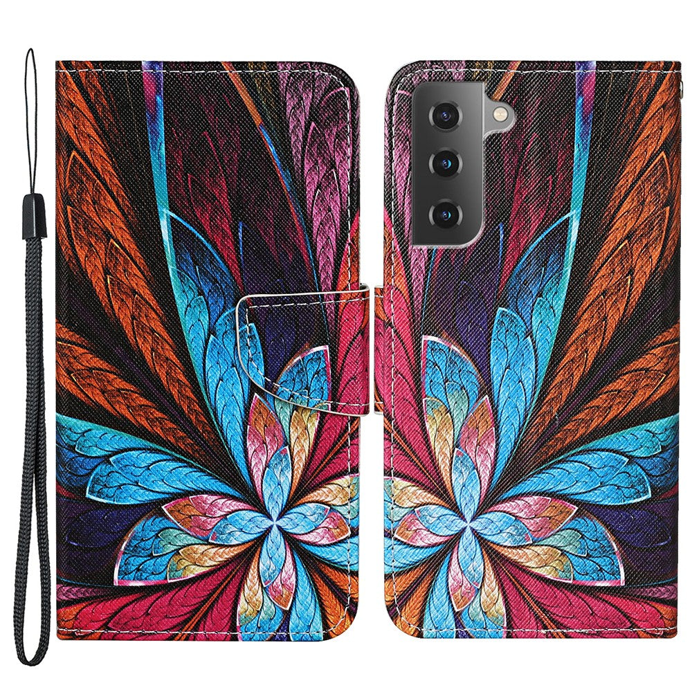 Wonderland Samsung Galaxy S22 Plus flip case - Colorful Flowers