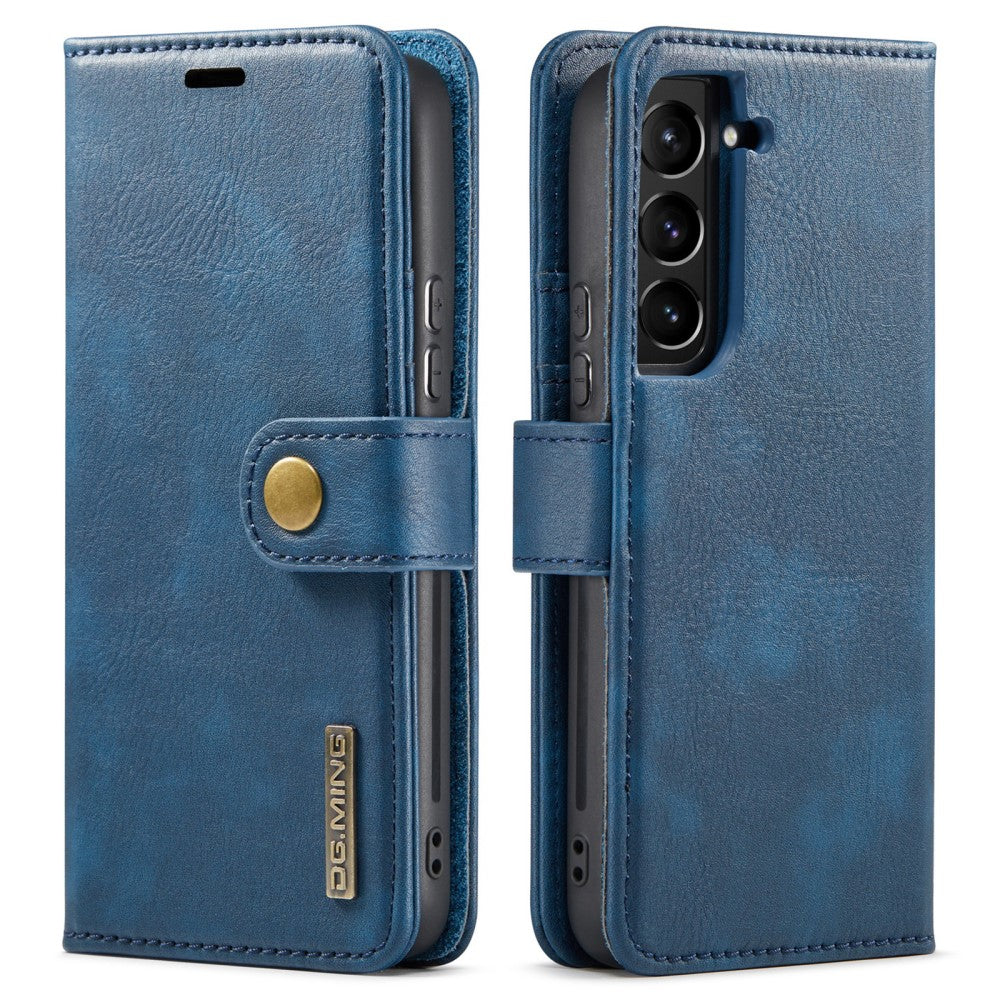 DG.MING Samsung Galaxy S22 Plus 2-in-1 Wallet Case - Blue