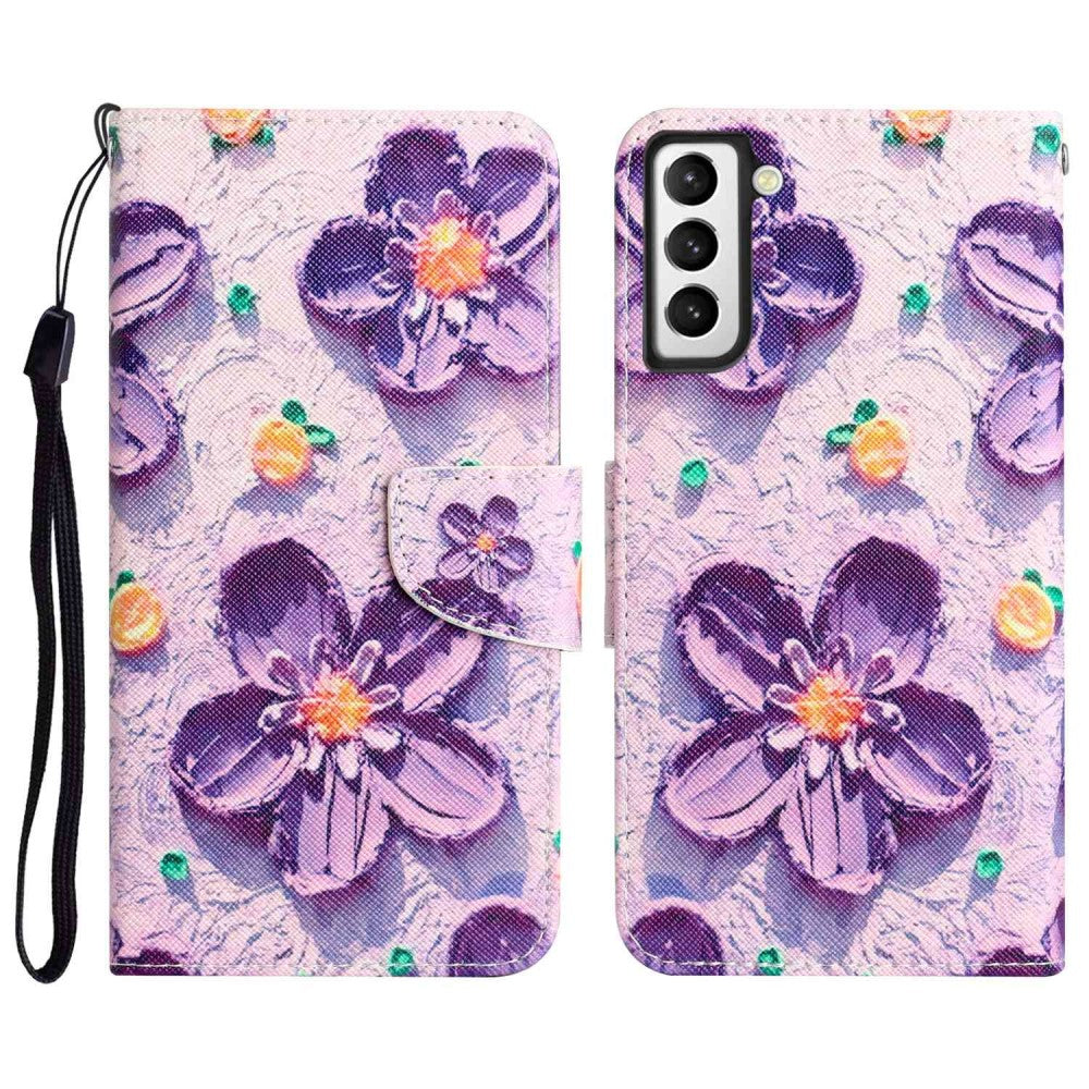 Wonderland Samsung Galaxy S22 Plus flip case - Purple Flower