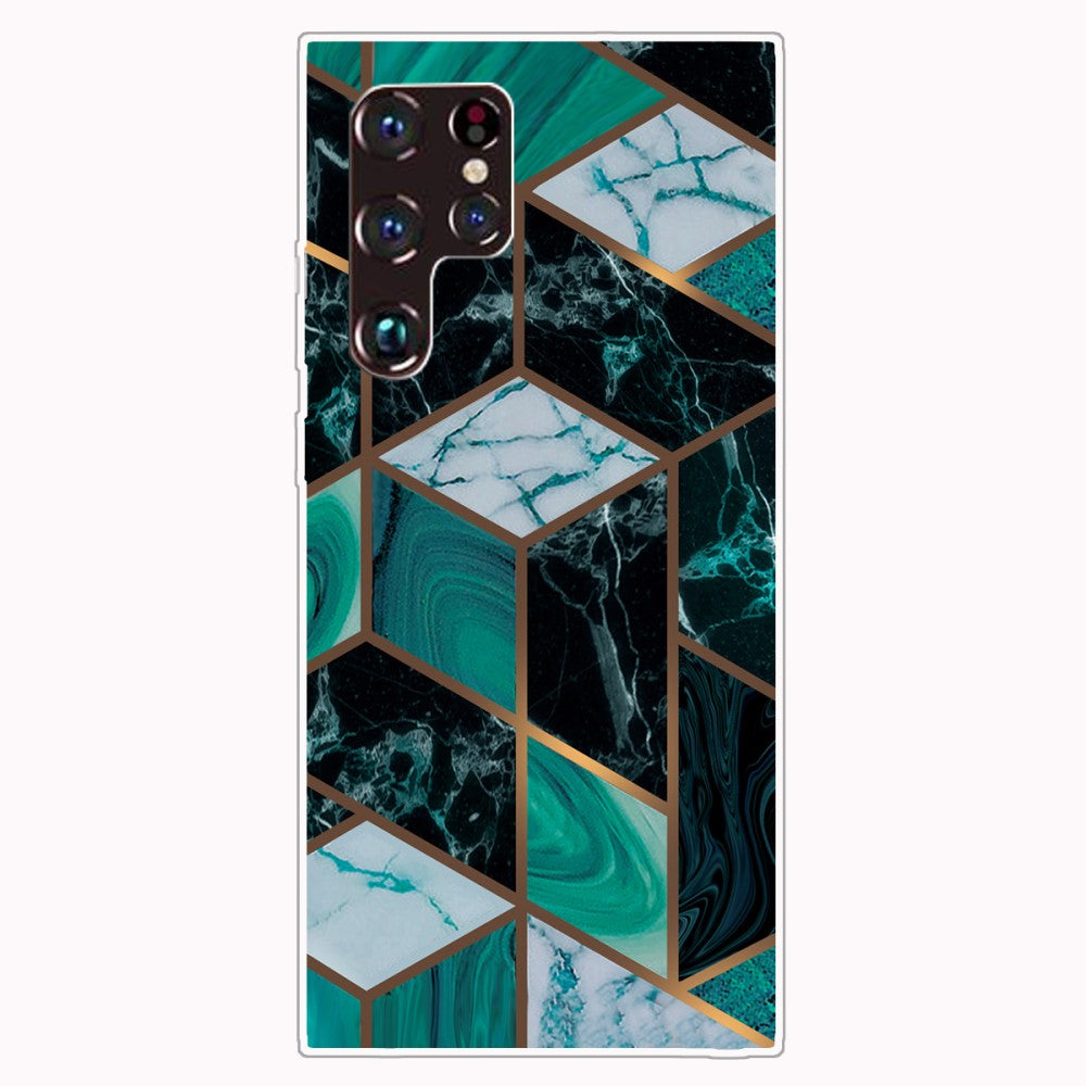 Marble Samsung Galaxy S22 Ultra case - Emerald Marble