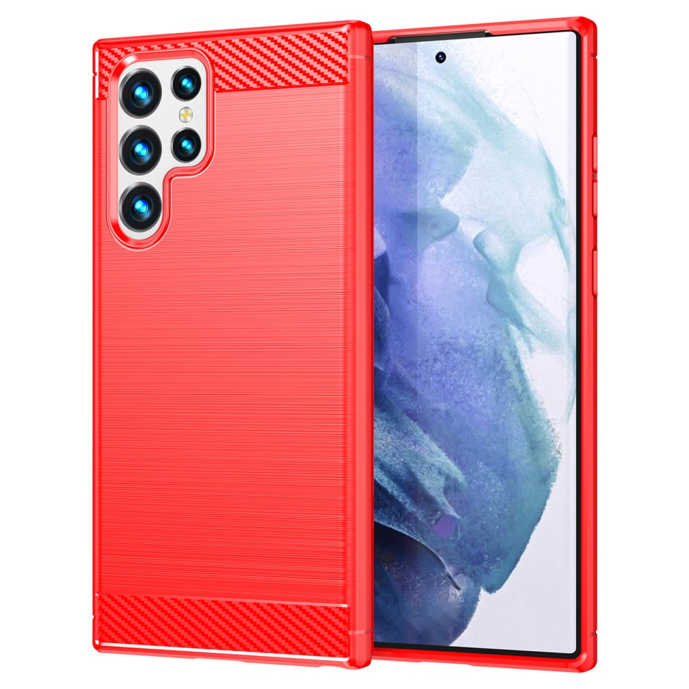 Carbon Flex case - Samsung Galaxy S22 Ultra - Red