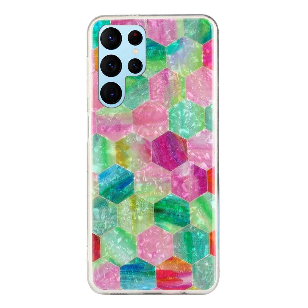 Deco Samsung Galaxy S22 Ultra case - Colorful Hexagon